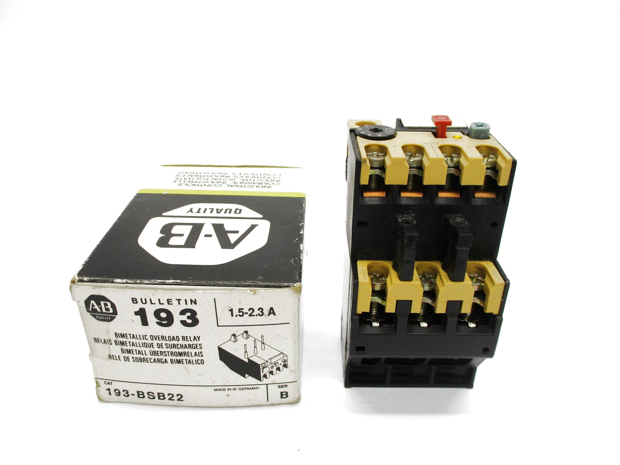 ALLEN BRADLEY 193-BSB22 SER. B 1.5-2.3A (BK/GD) NSMP