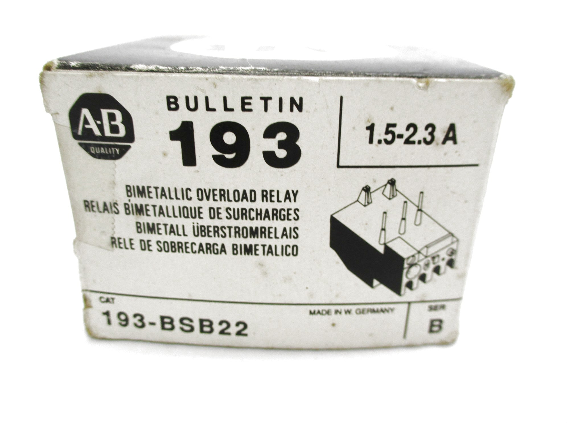 ALLEN BRADLEY 193-BSB22 SER. B 1.5-2.3A (BK/GD) NSMP