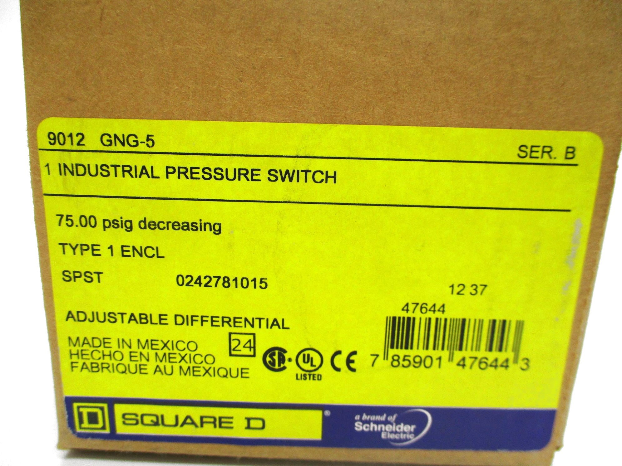 SQUARE D 9012GNG5 SER. B NSMP