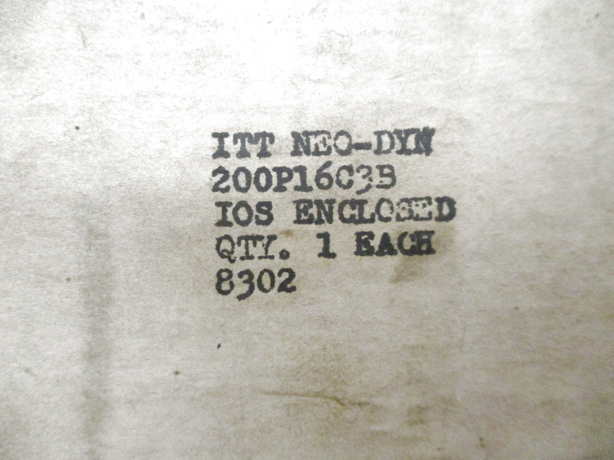 ITT 200P16C3B NSMP