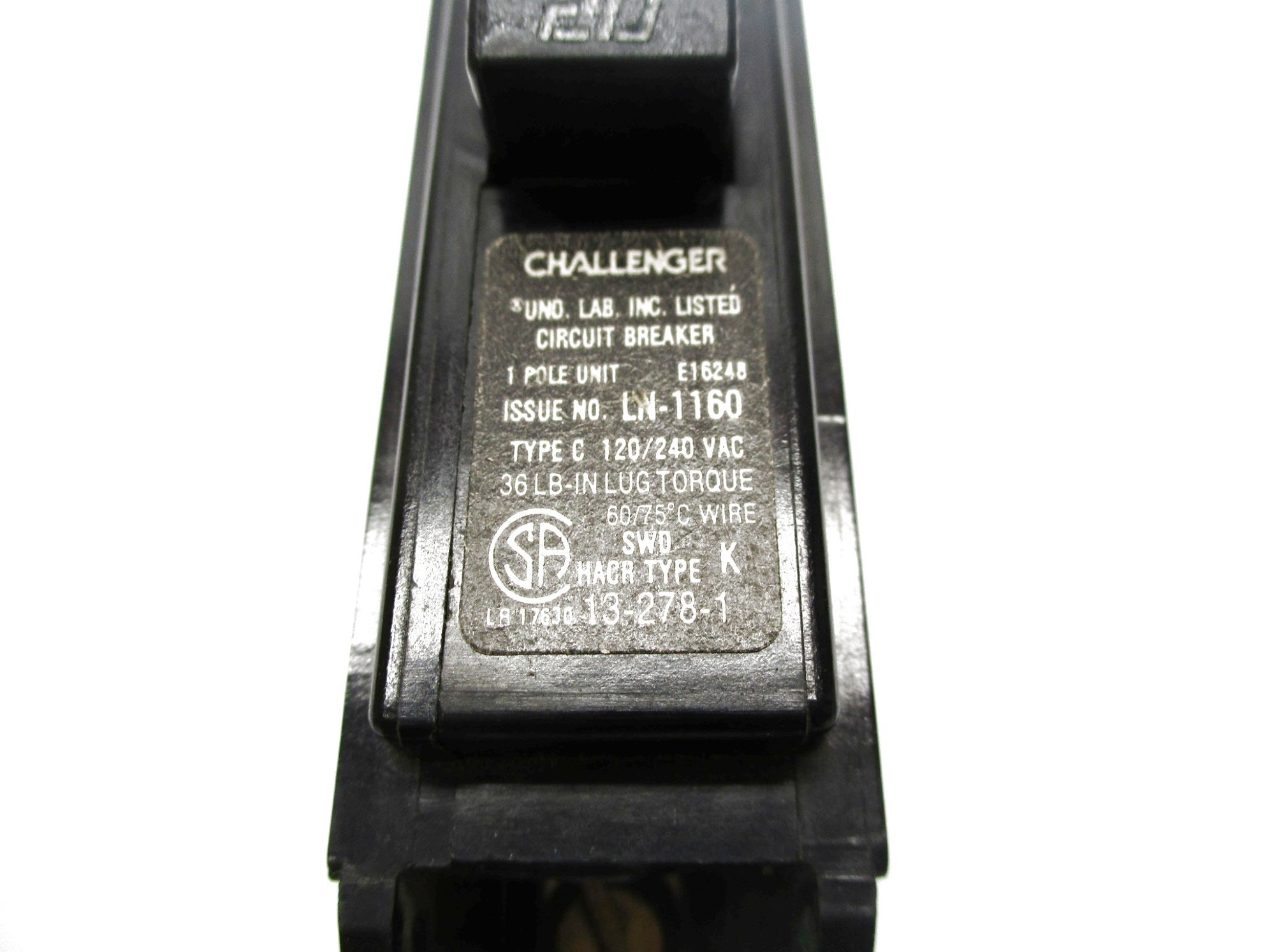 CHALLENGER HACR120 20A 120/240V UNMP