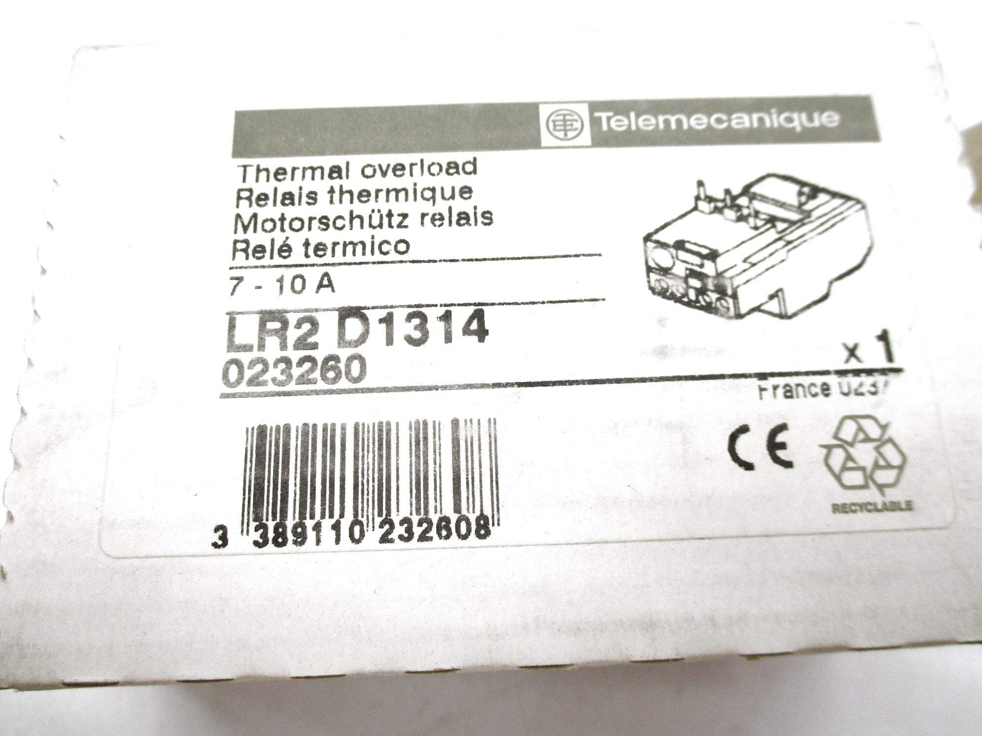 TELEMECANIQUE LR2D1314 600V 7-10A NSMP