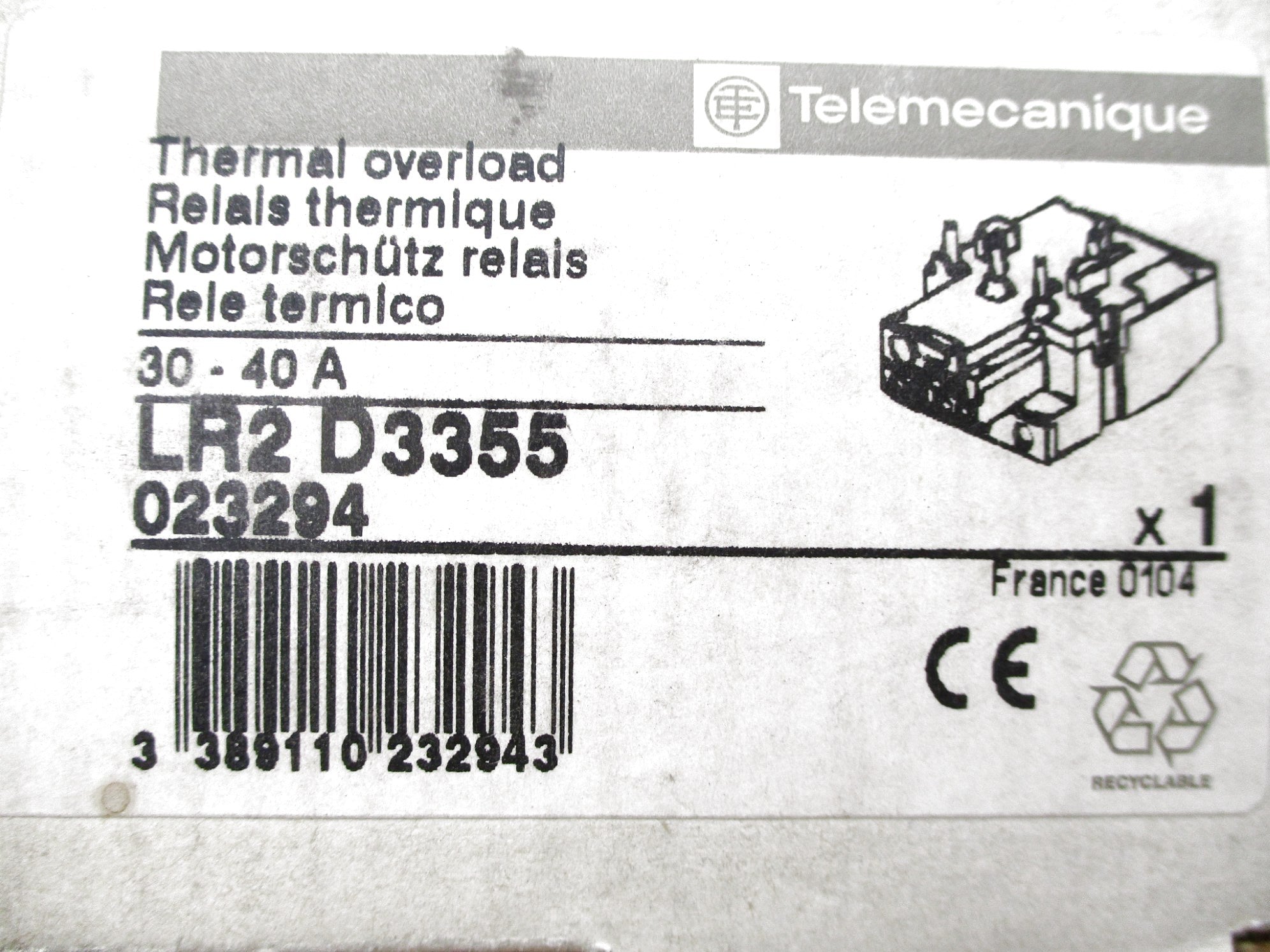 TELEMECANIQUE LR2D3355 30-40A NSMP