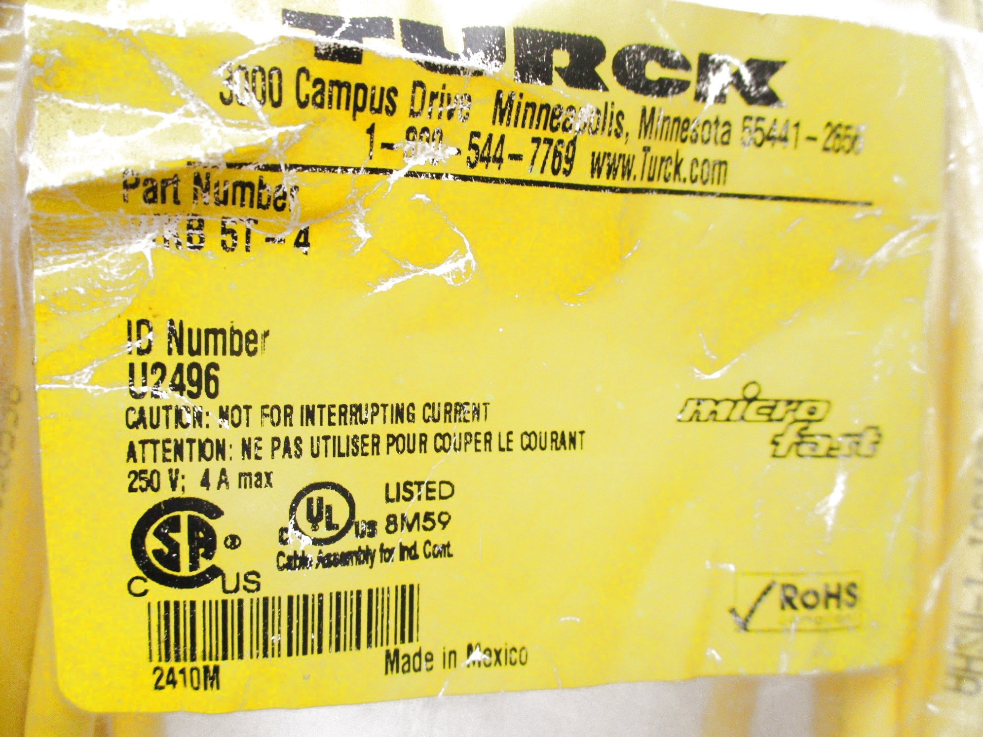 TURCK WKB5T-4 NSMP