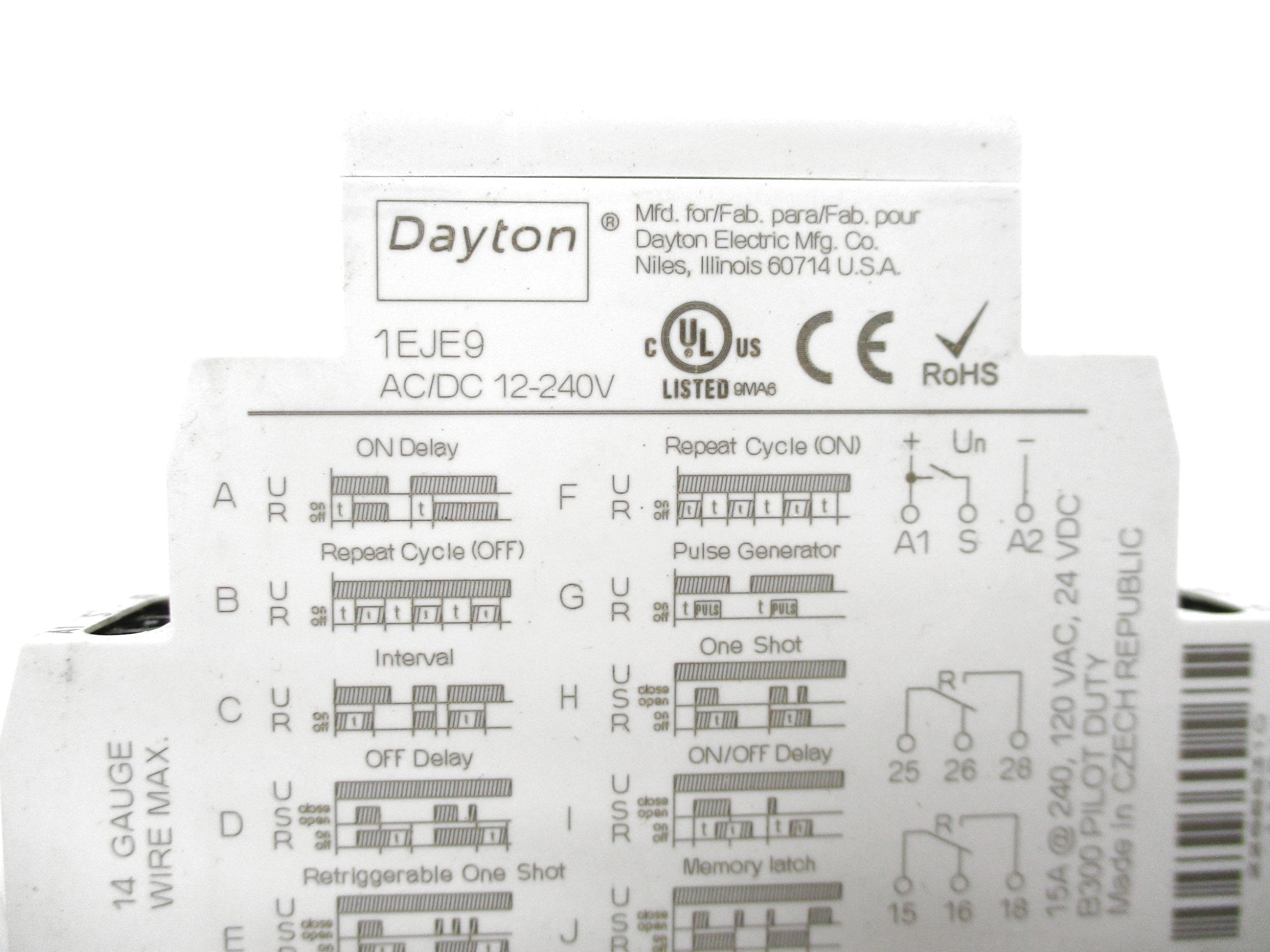 DAYTON 1EJE9 12-240V NSNP