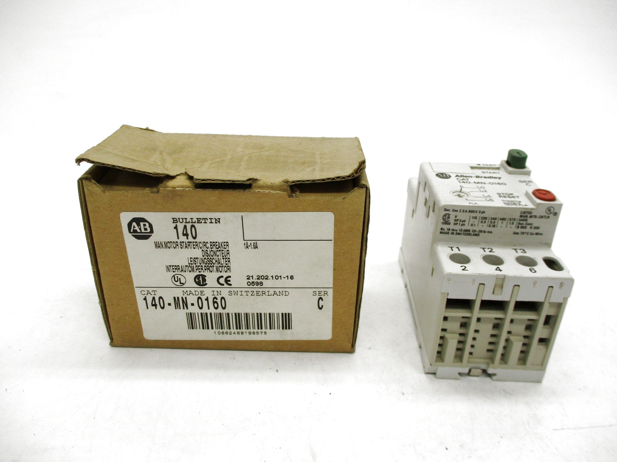 ALLEN BRADLEY 140-MN-0160 SER. C 1-1.6A (BR/WH) NSMP