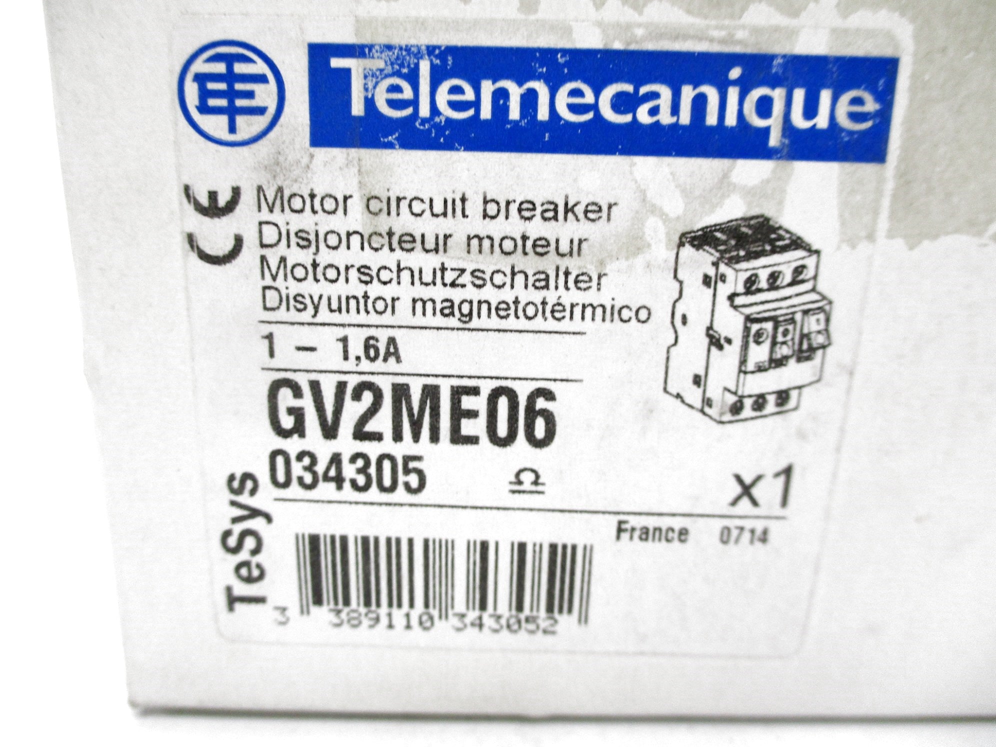 TELEMECANIQUE GV2ME06 1-1.6A NSMP