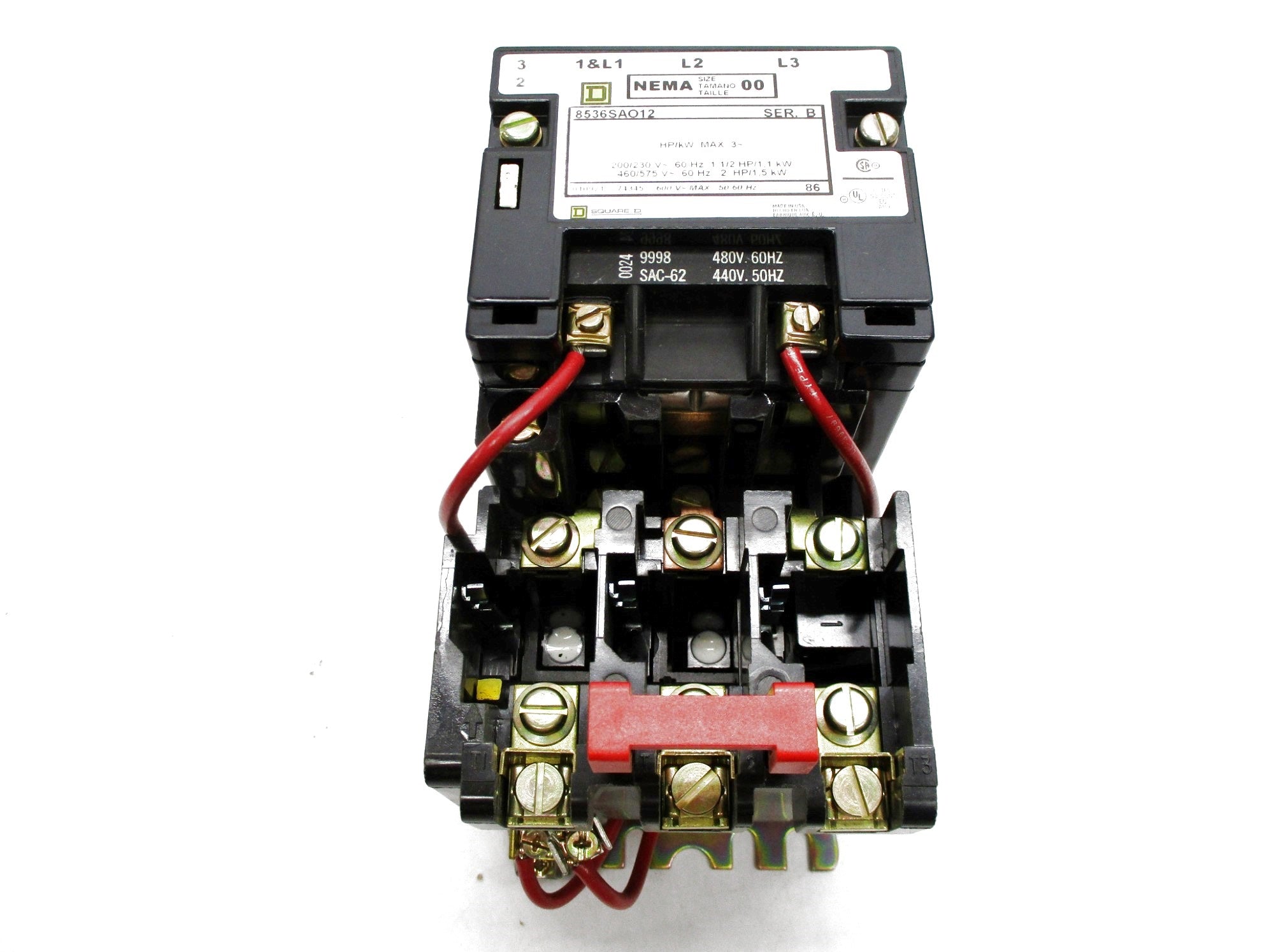 SQUARE D 8536SAO12V06 SER. B 480V NSMP