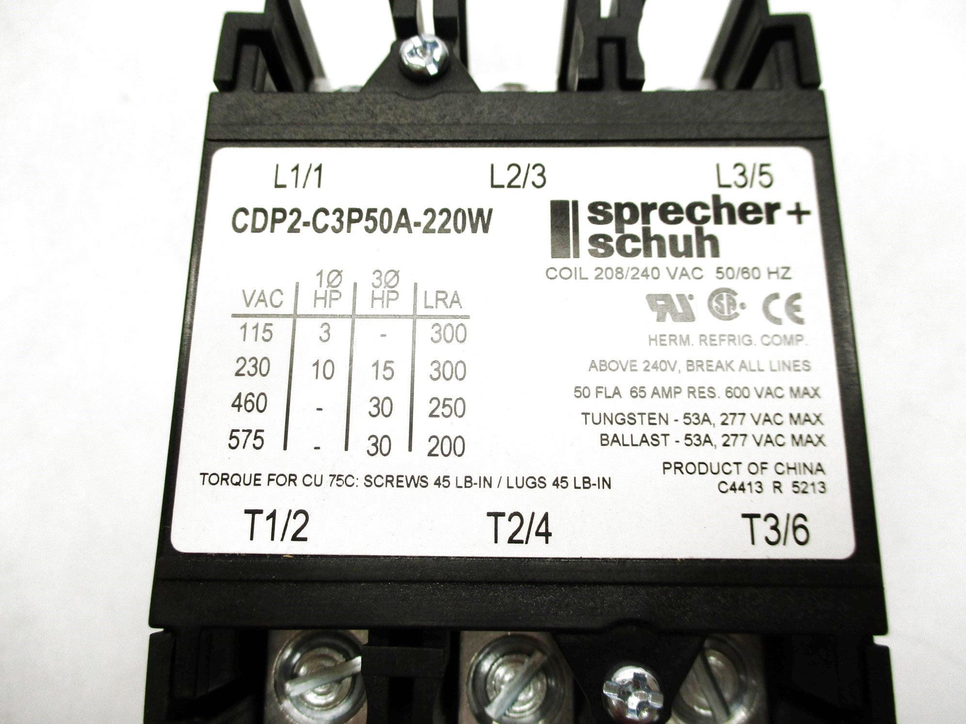 SPRECHNER+SCHUH CDP2-C3P50A-220W 240V NSMP