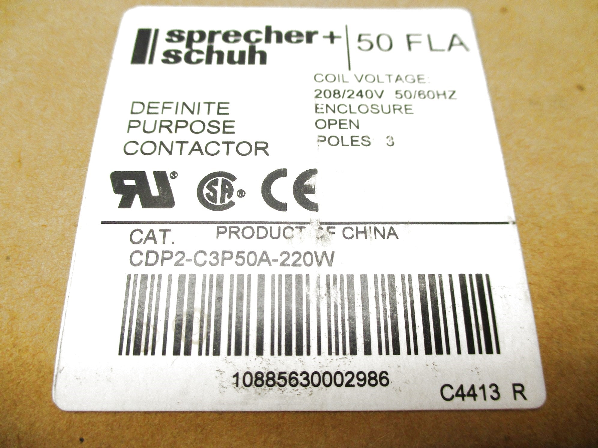 SPRECHNER+SCHUH CDP2-C3P50A-220W 240V NSMP