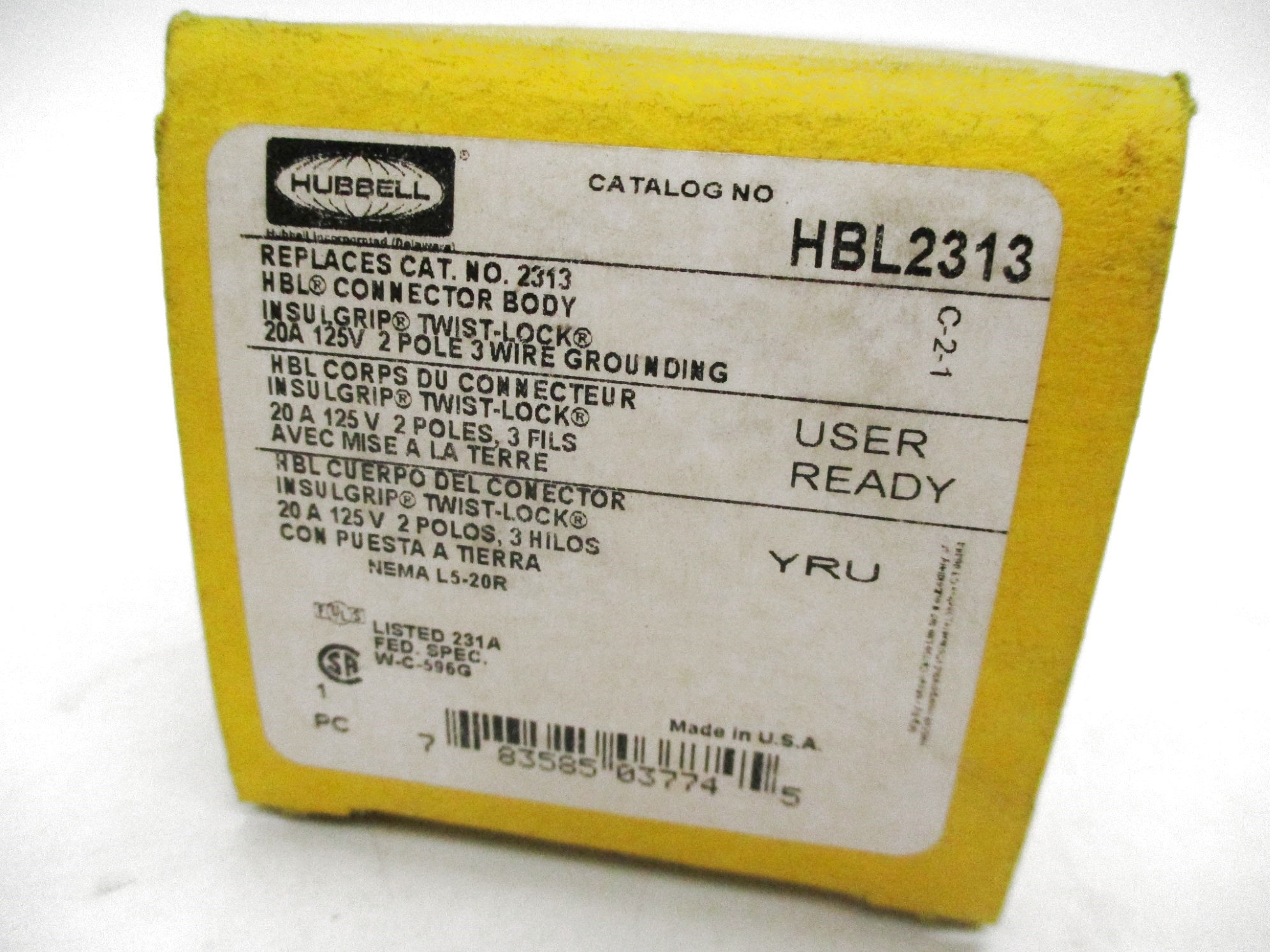 HUBBELL HBL2313 125V 20A NSMP