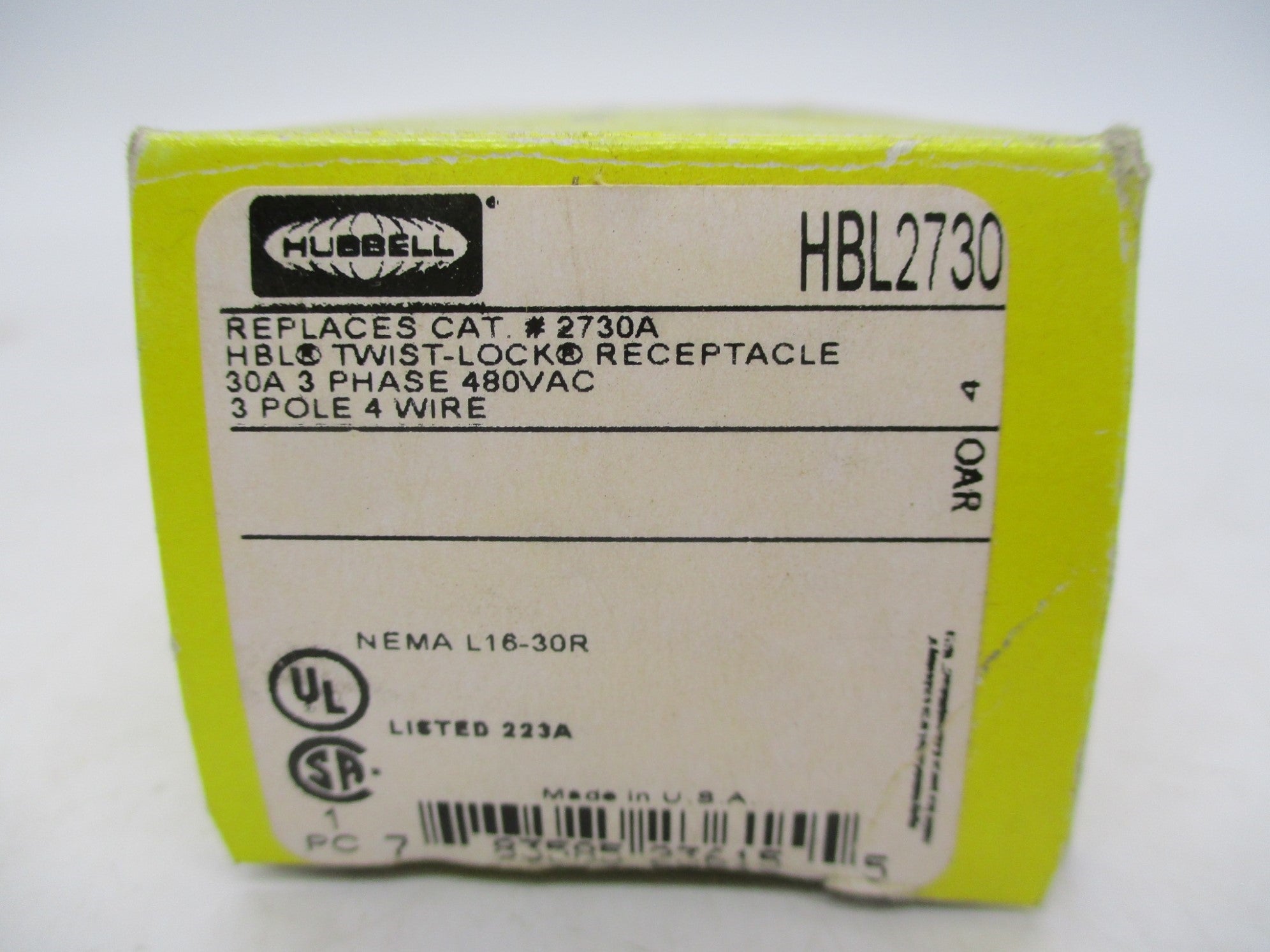 HUBBELL HBL2730 480VAC 30A NSMP