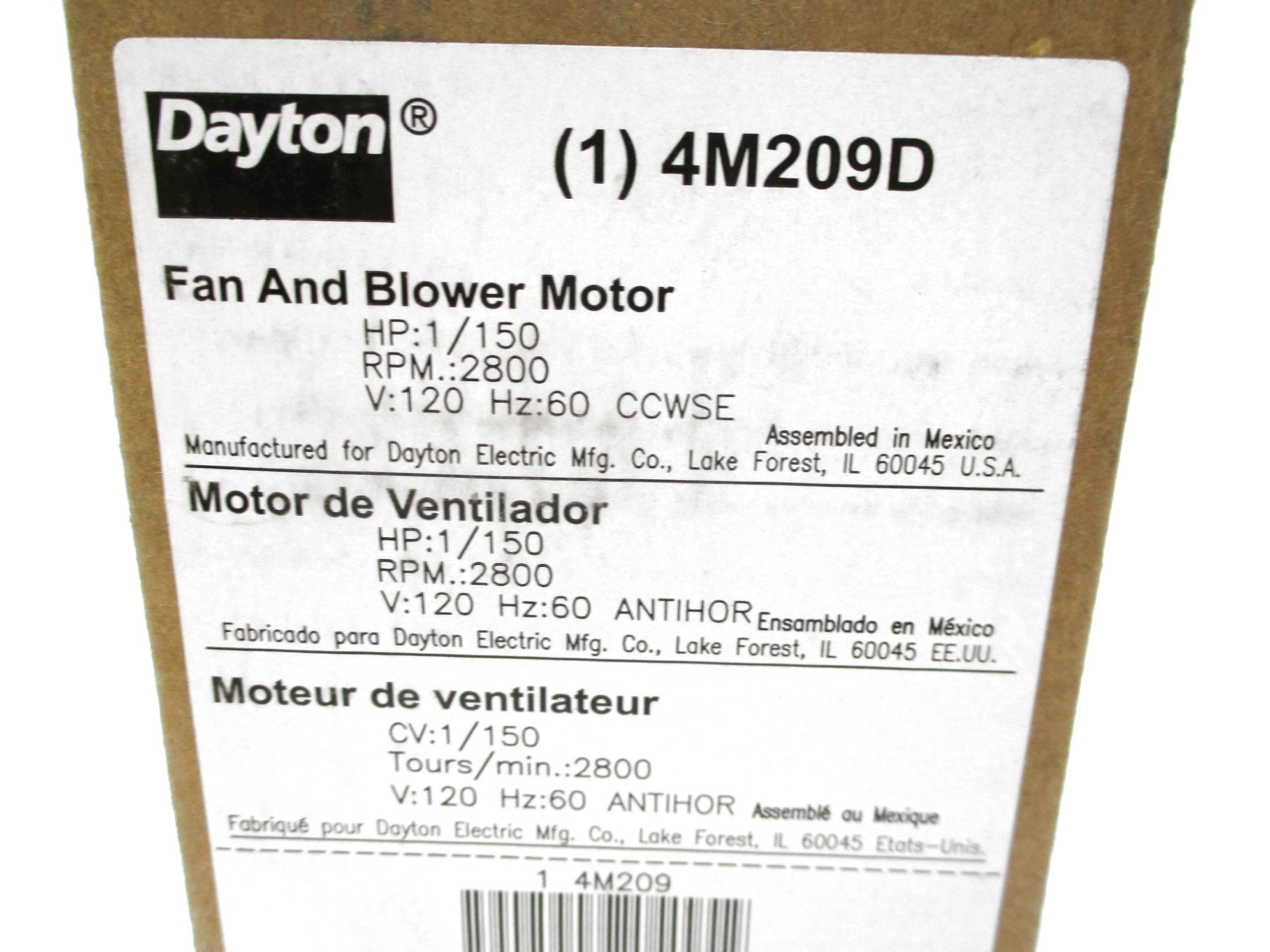 DAYTON 4M209D NSMP