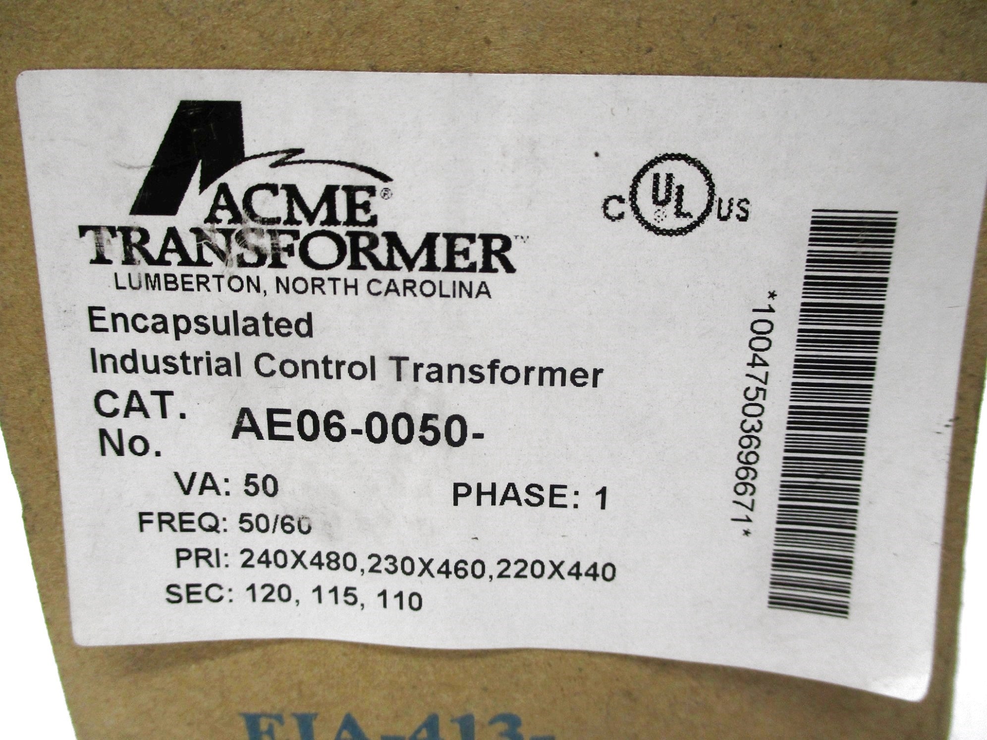 ACME TRANSFORMER AE06-0050 NSMP