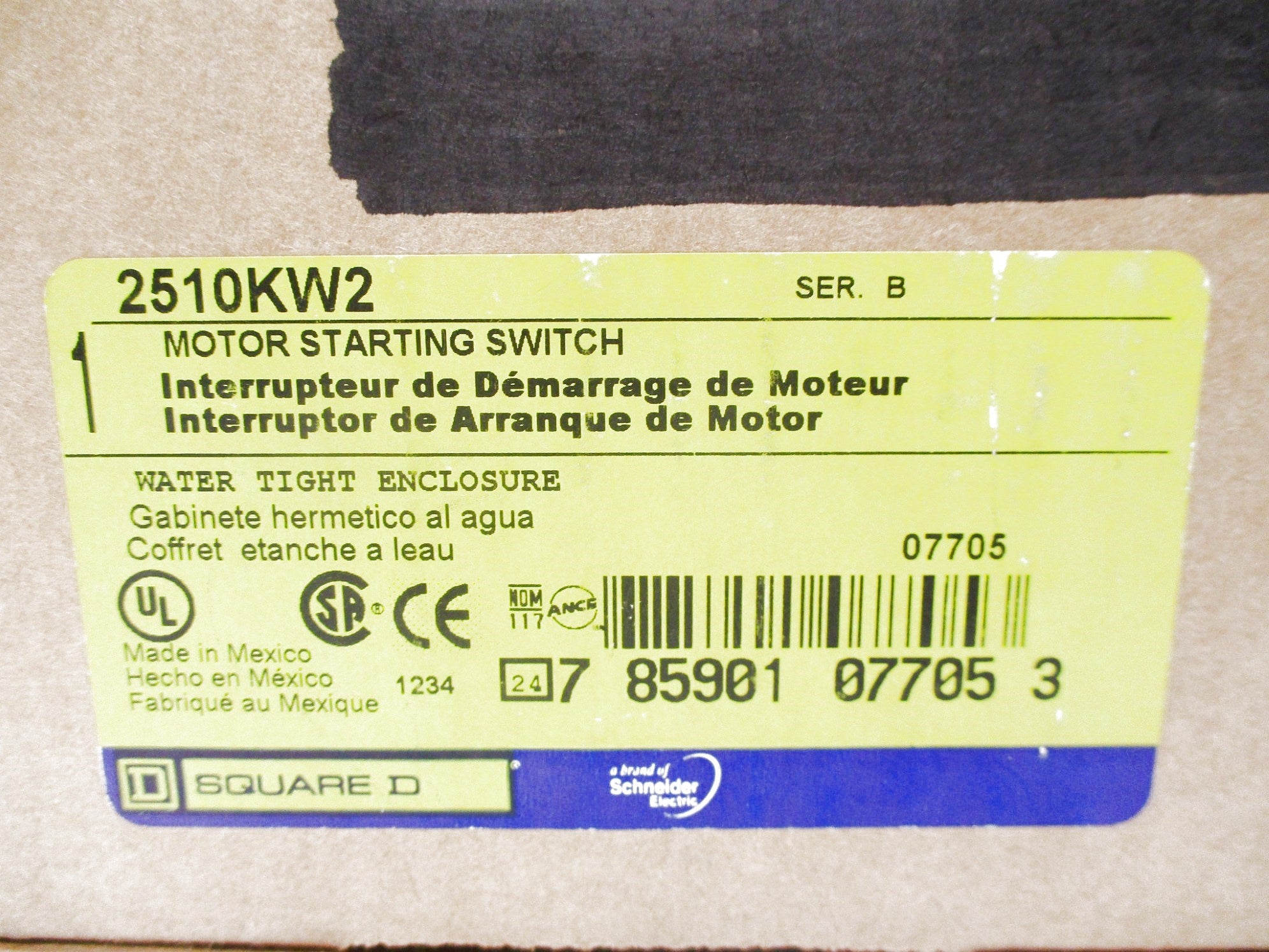 SQUARE D 2510KW2 SER. B (AS PICTURED) NSMP