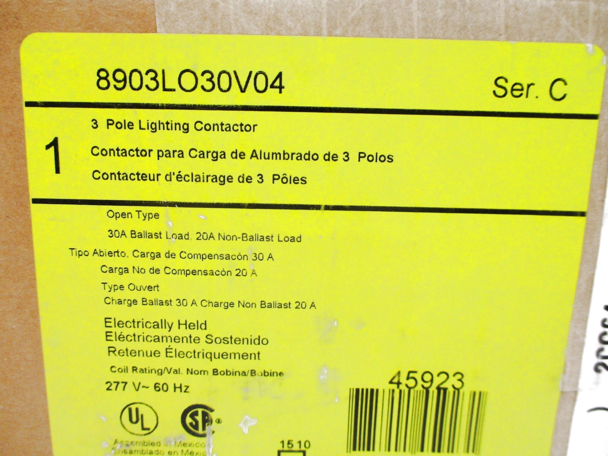 SQUARE D 8903LO30V04 SER. C 277 NSMP