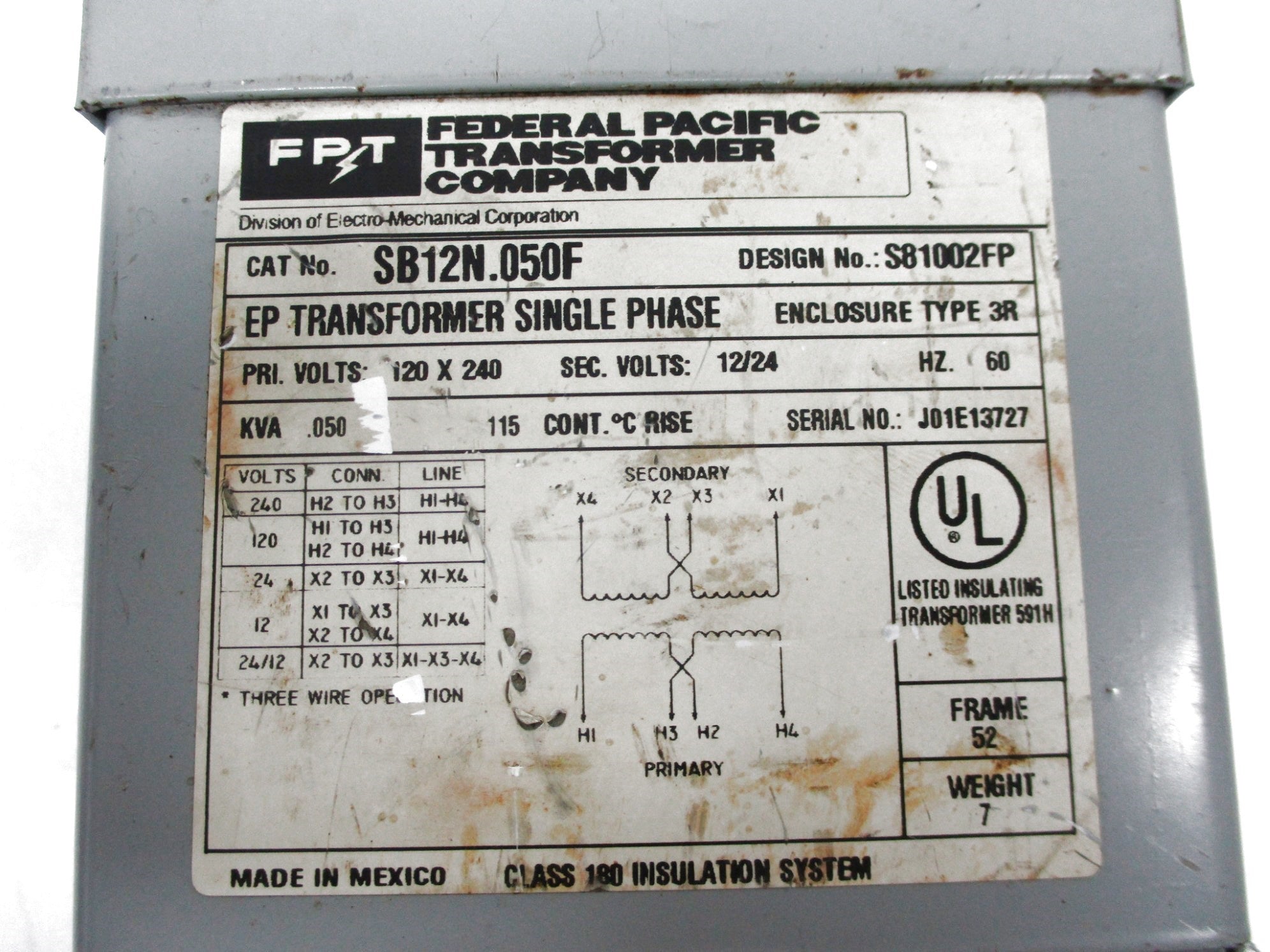 FPT SB12N.050F (AS PICTURED) NSNP