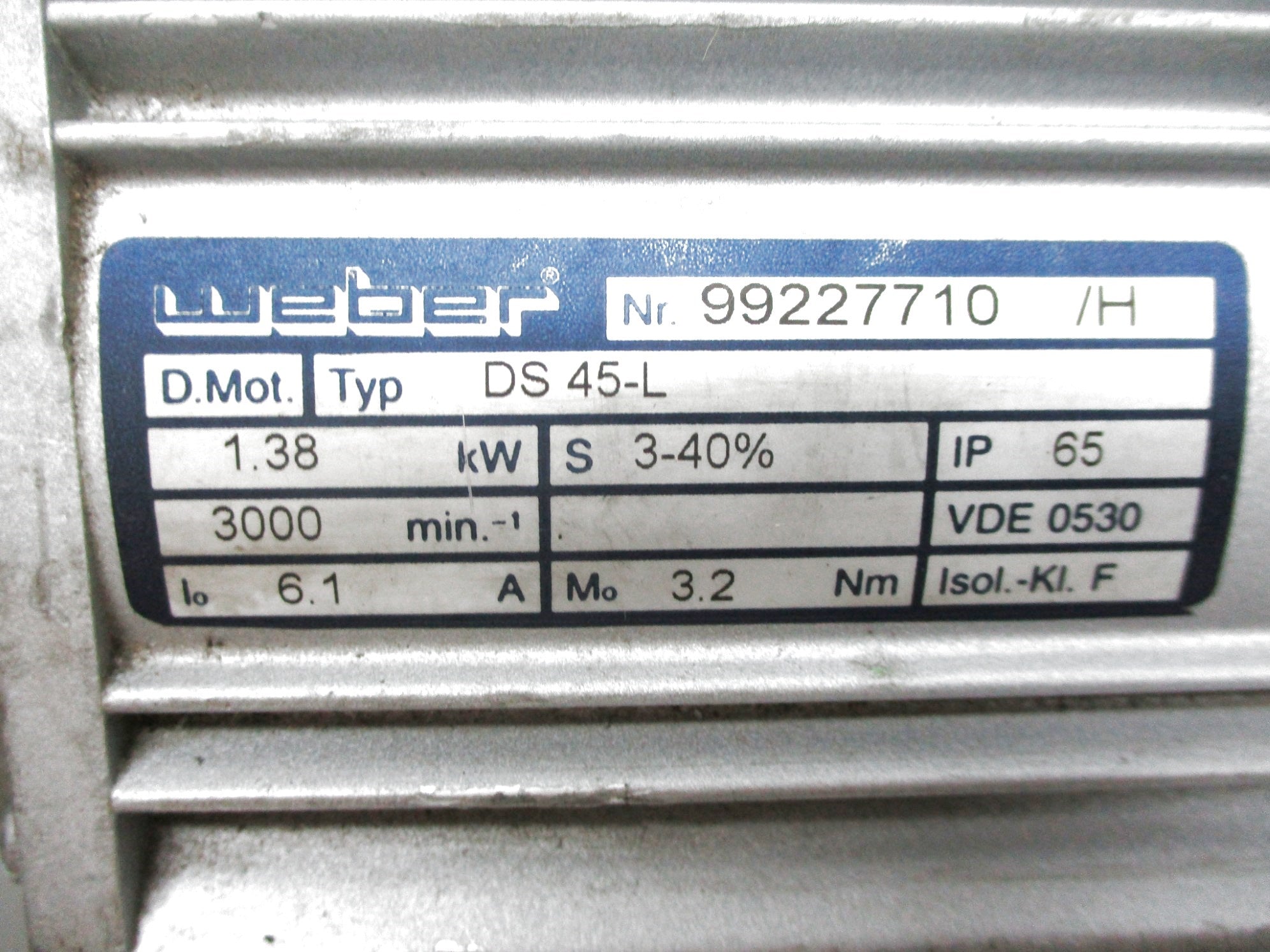 WEBER DS45-L 99227710/H UNMP