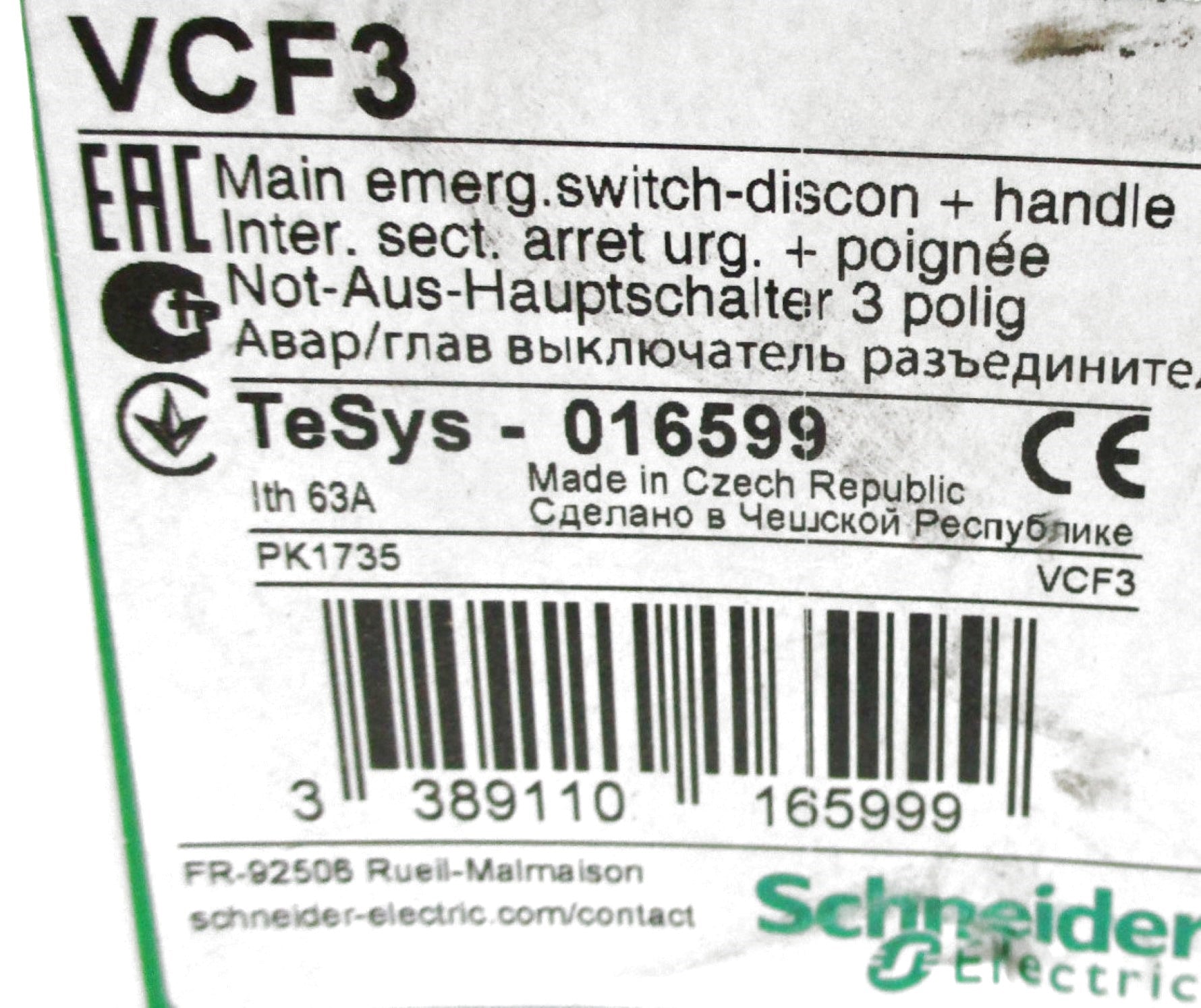 SCHNEIDER ELECTRIC VCF3 NSNP