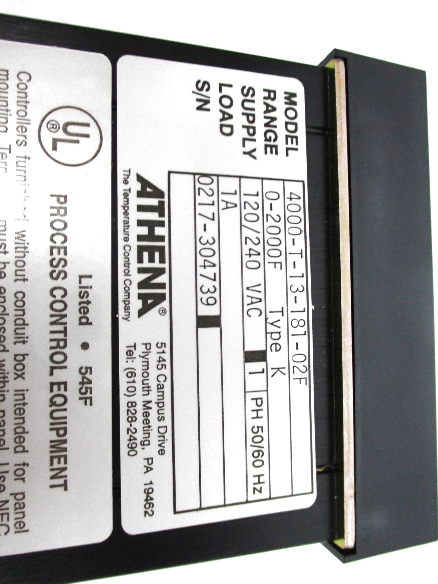 ATHENA 4000-T-13-181-02F NSNP