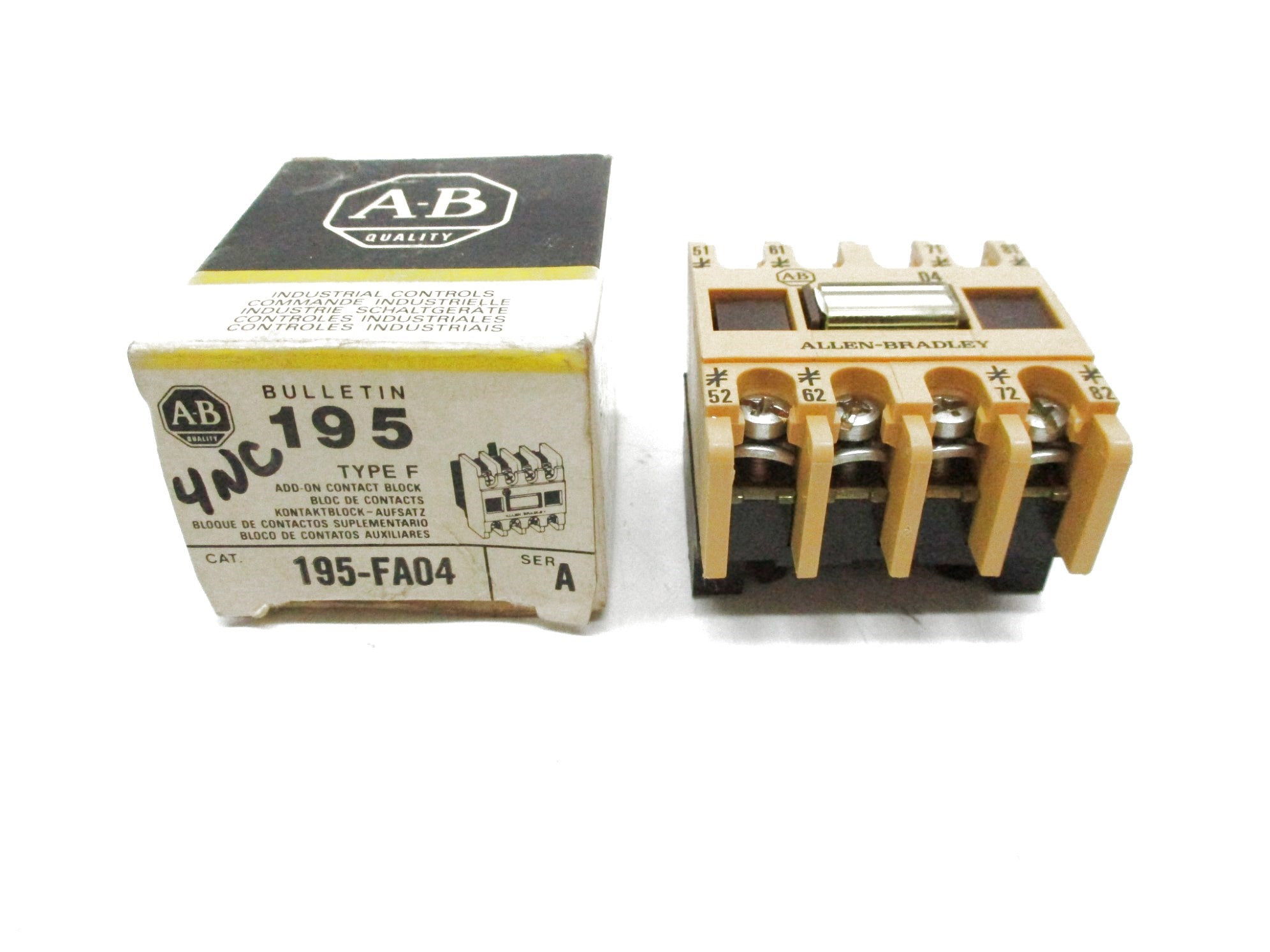 ALLEN BRADLEY 195-FA04 SER. A (BK/GD) NSMP