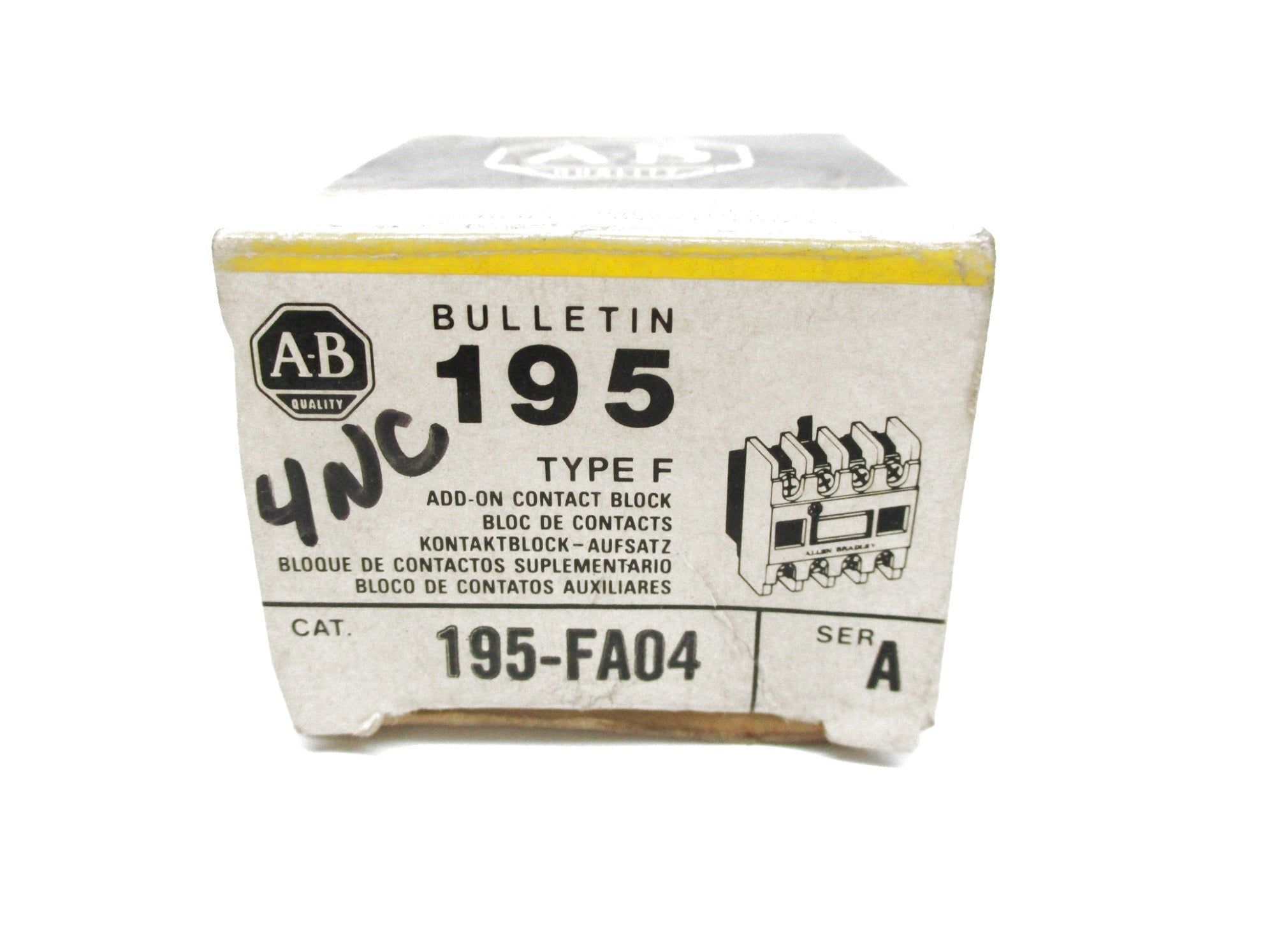 ALLEN BRADLEY 195-FA04 SER. A (BK/GD) NSMP