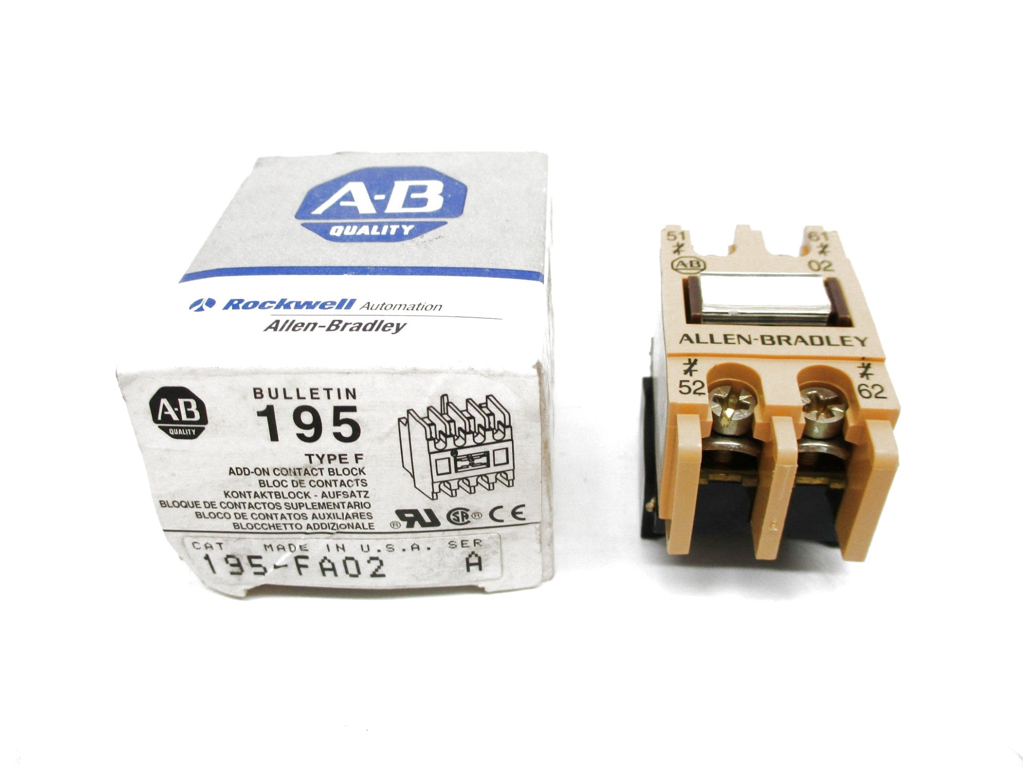 ALLEN BRADLEY 195-FA02 SER. A (GY/BL) NSMP