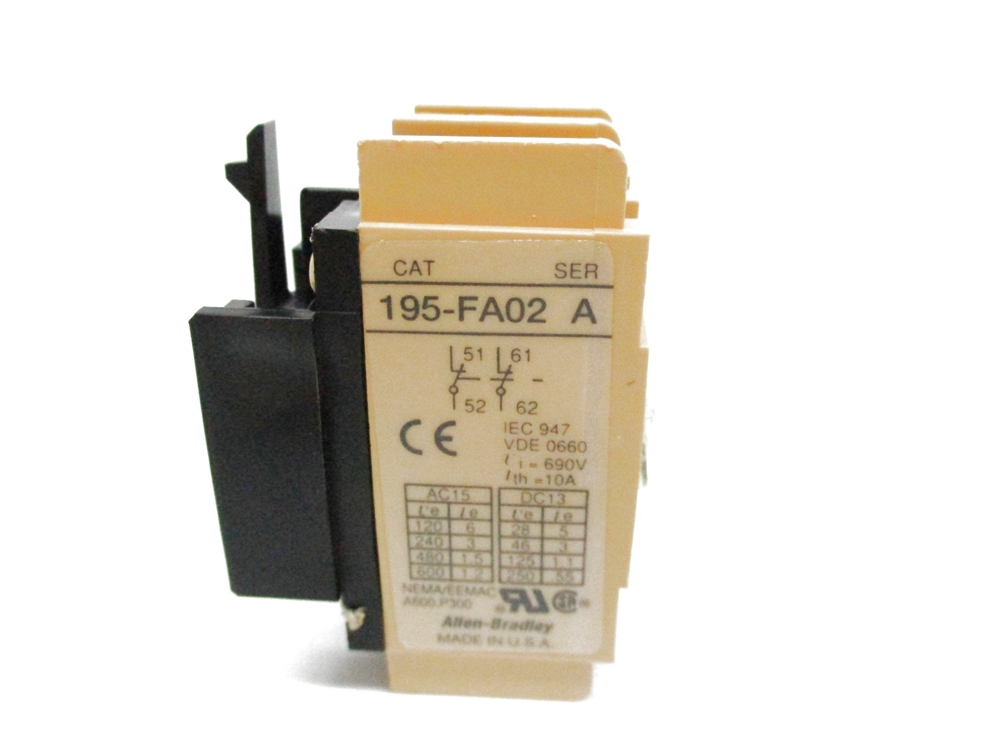 ALLEN BRADLEY 195-FA02 SER. A (GY/BL) NSMP