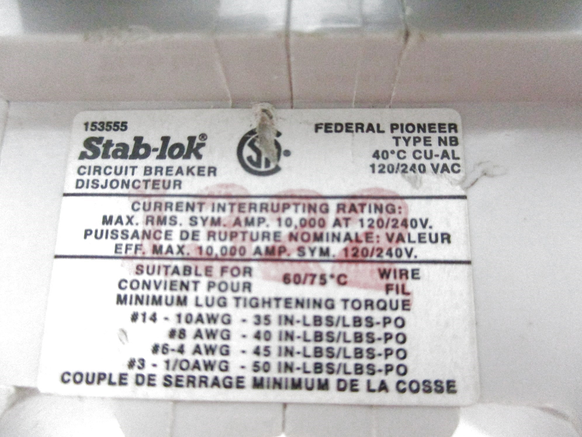 STAB-LOK NB215 15A 120/240V NSNP