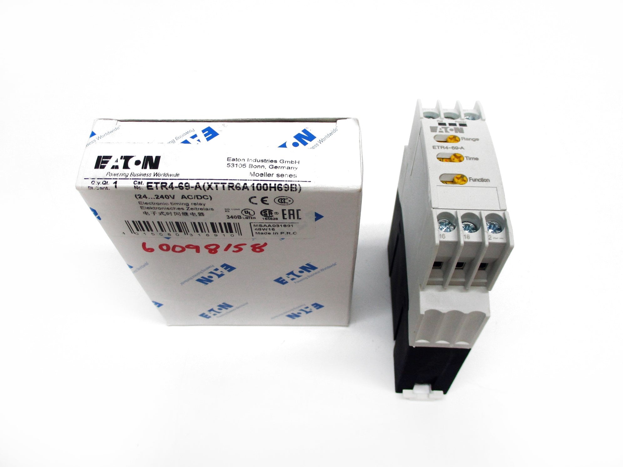 EATON ETR4-69-A XTTR6A100H69B 24-240VAC 0.05S-100H NSMP