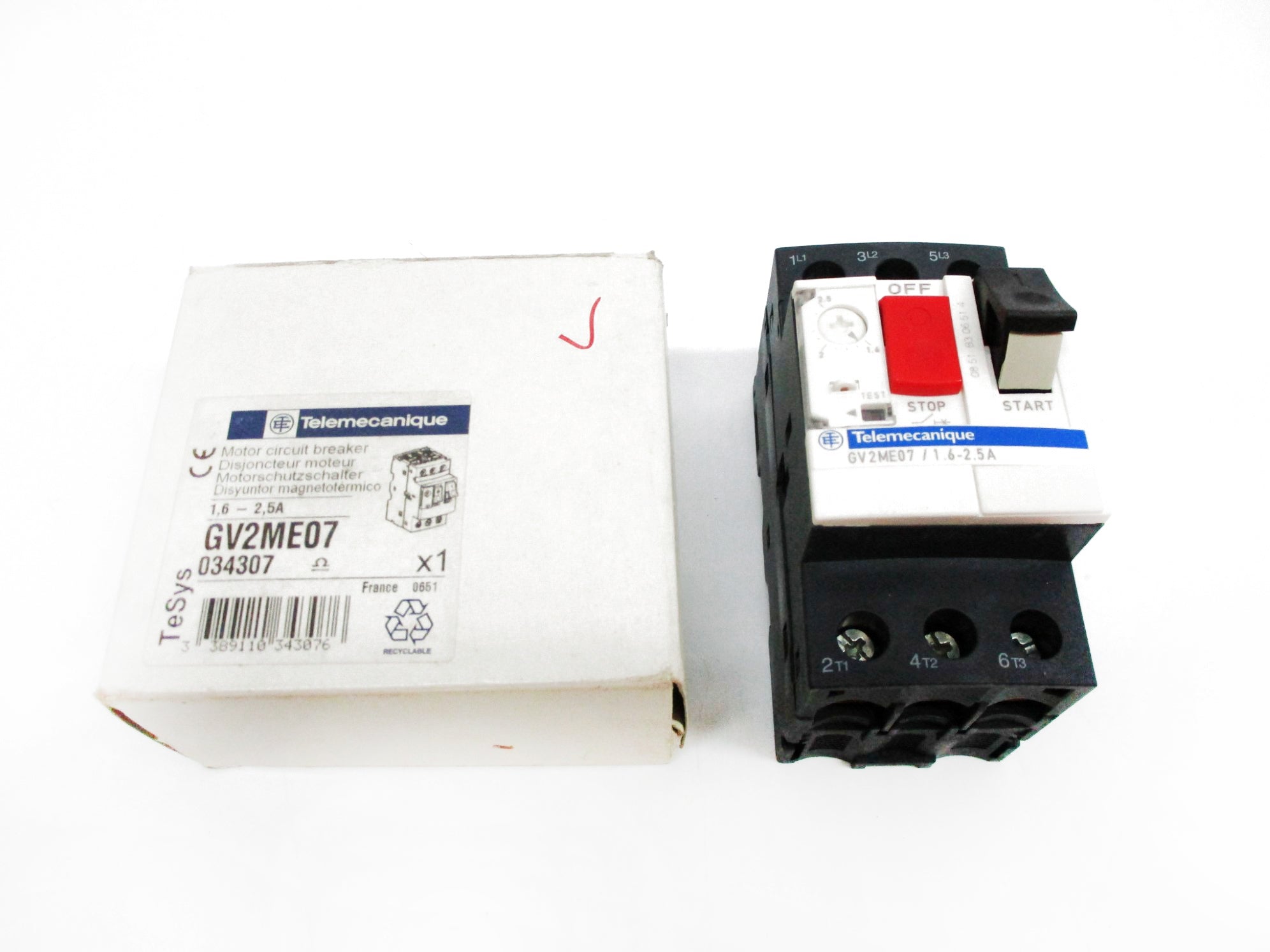 TELEMECANIQUE GV2ME07 1.6-2.5A NSMP