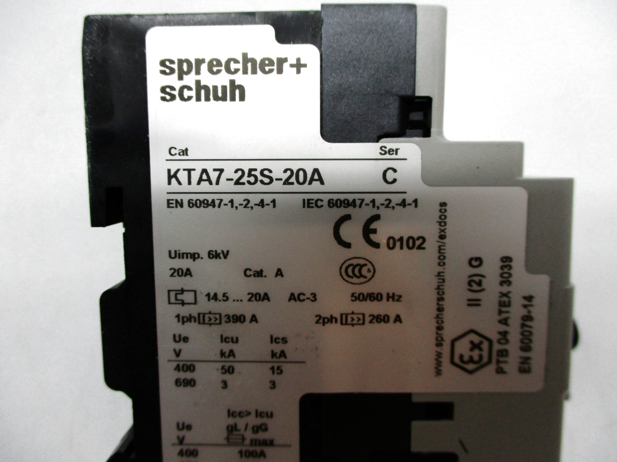 SPRECHER+SCHUH KTA7-25S-20A SER. C 690V 14.5-20A NSMP