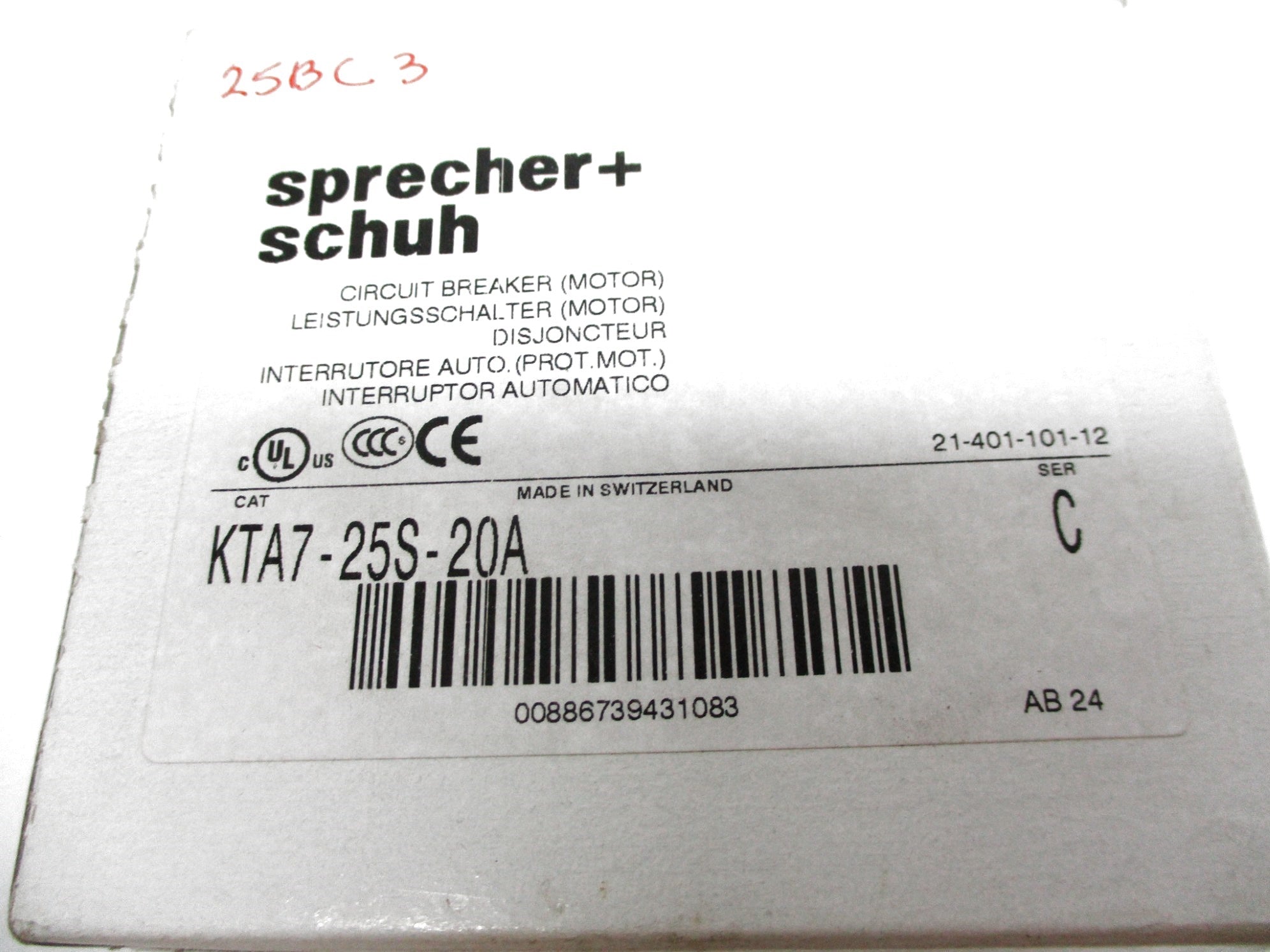 SPRECHER+SCHUH KTA7-25S-20A SER. C 690V 14.5-20A NSMP