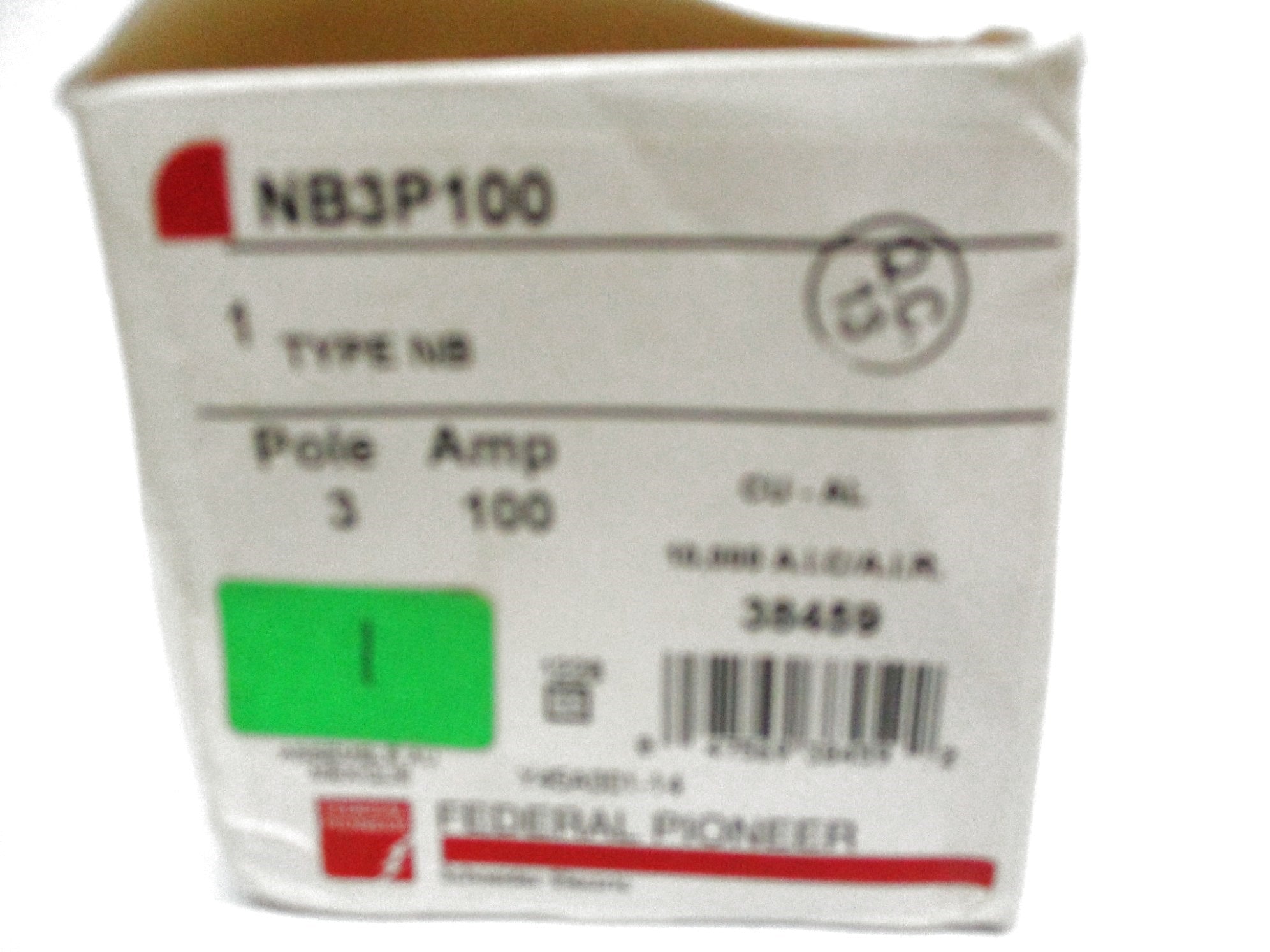 FEDERAL PIONEER NB3P100 100A 240VAC NSMP