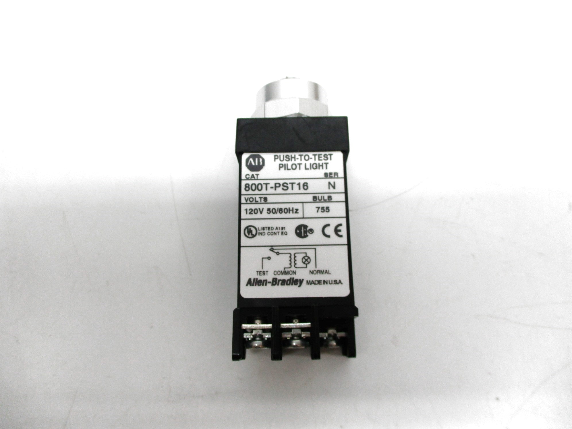 ALLEN BRADLEY 800T-PST16 SER. N 120V (WH) NSMP