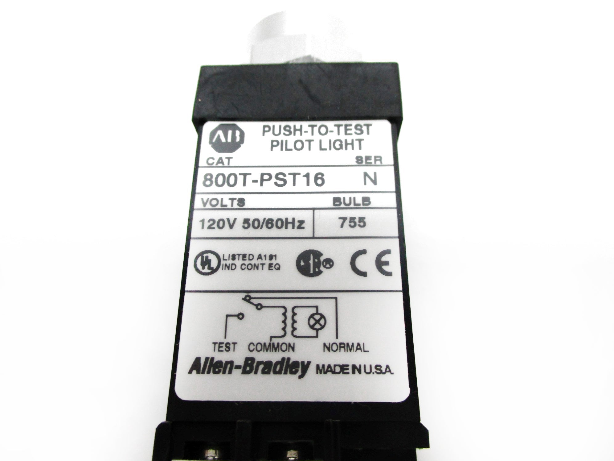 ALLEN BRADLEY 800T-PST16 SER. N 120V (WH) NSMP