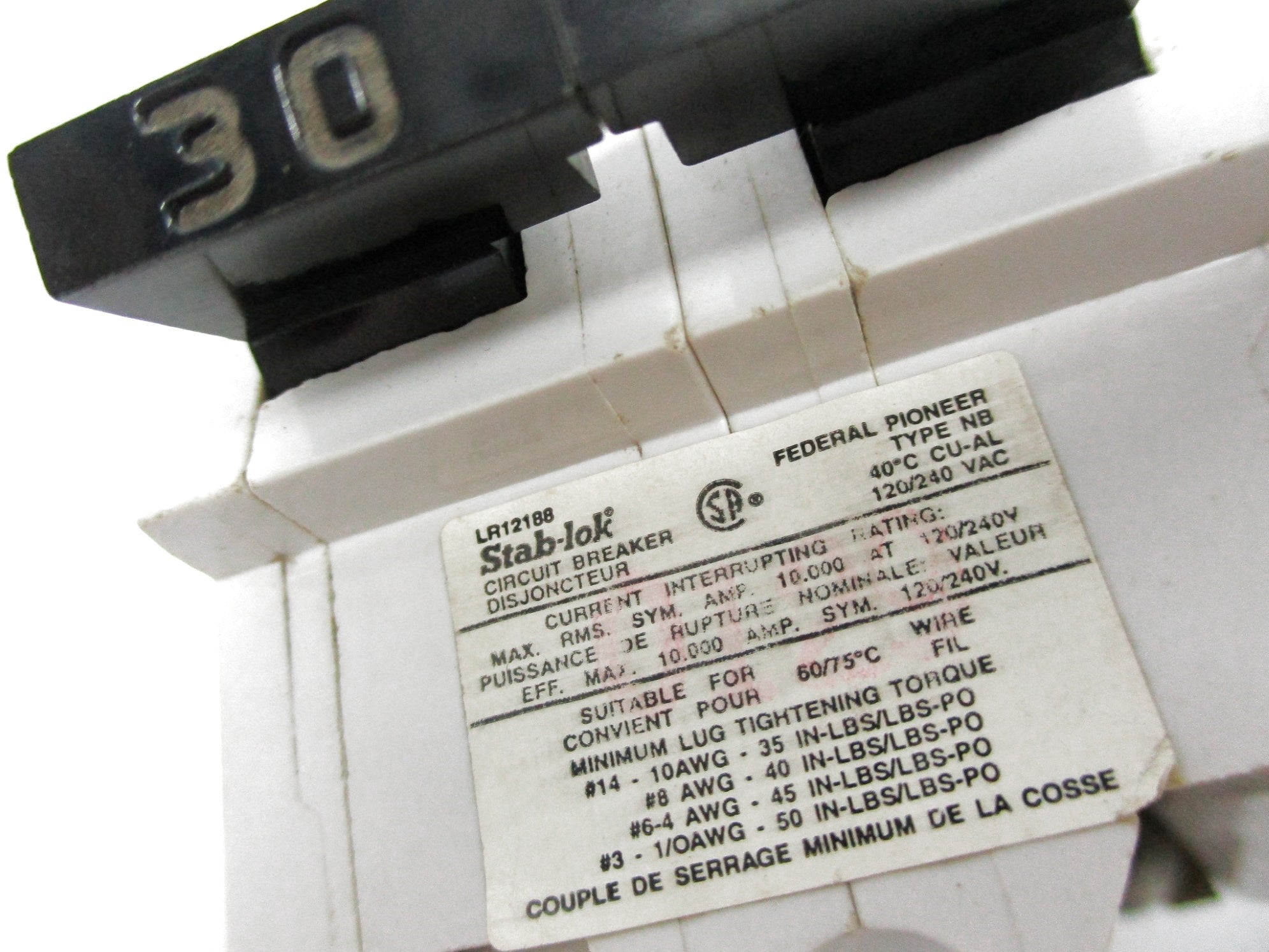 STAB-LOK NB2P30 30A 120/240VAC NSNP