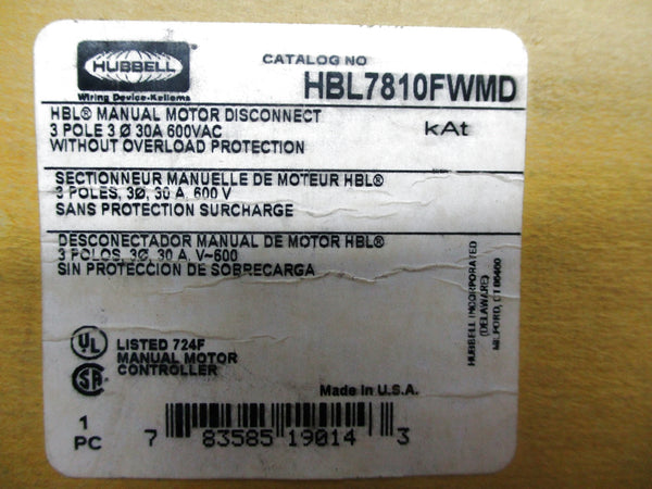 HUBBELL HBL7810FWMD NSMP