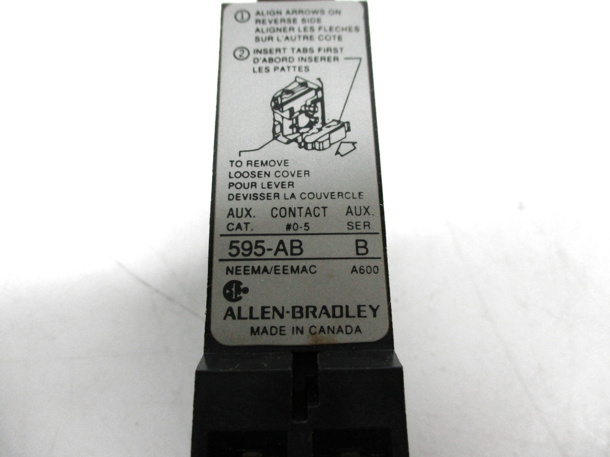 ALLEN BRADLEY 595-AB SER. B (WH/YL)  NSMP