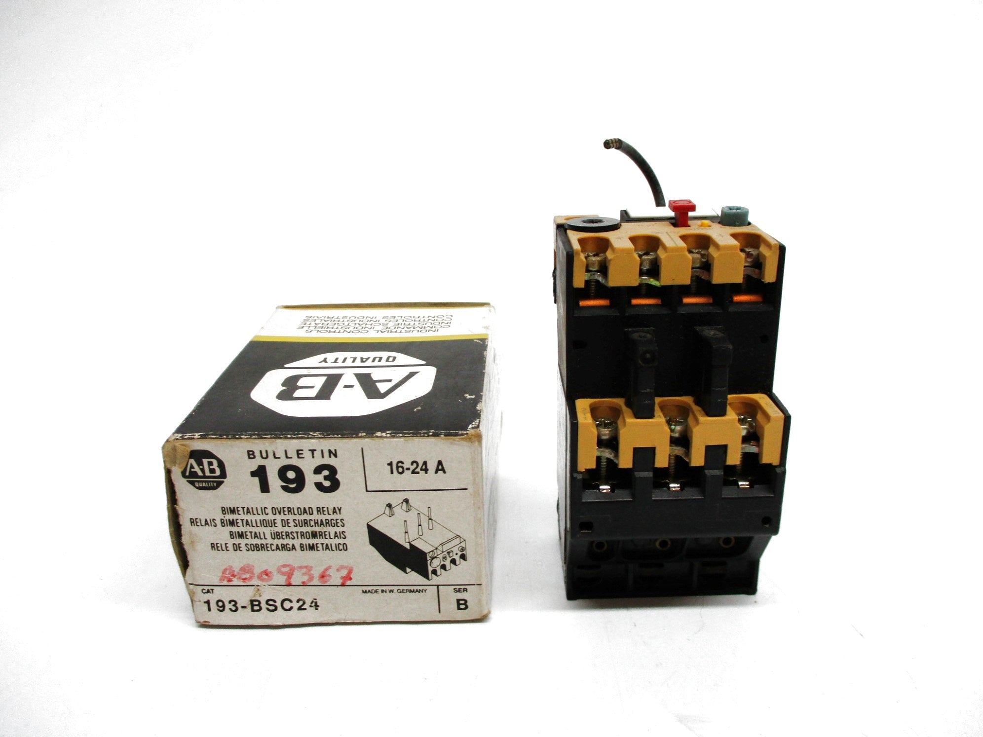 ALLEN BRADLEY 193-BSC24 SER. B 16-24A (BK/GD) NSMP