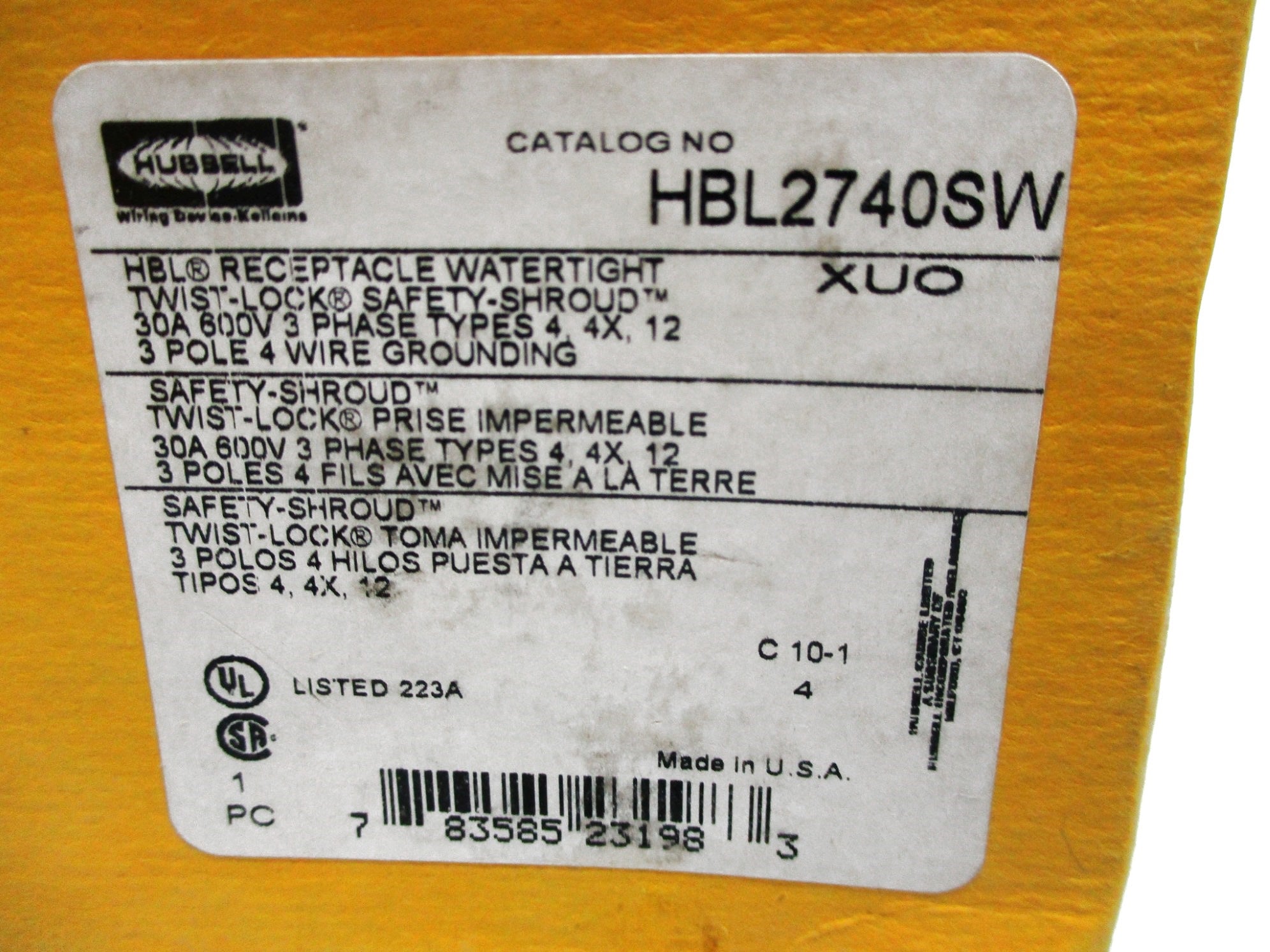 HUBBELL HBL2740SW NSMP
