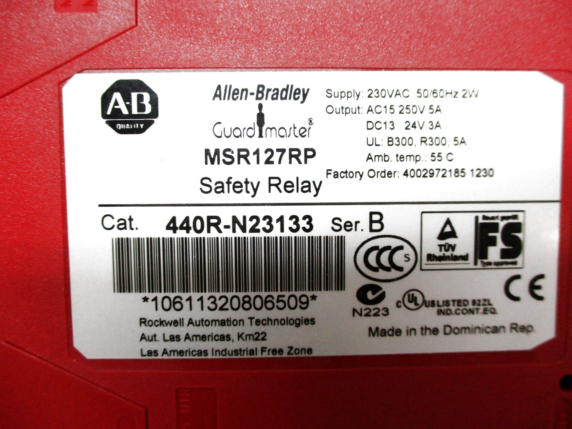 ALLEN BRADLEY 440R-N23133 SER. B UNMP