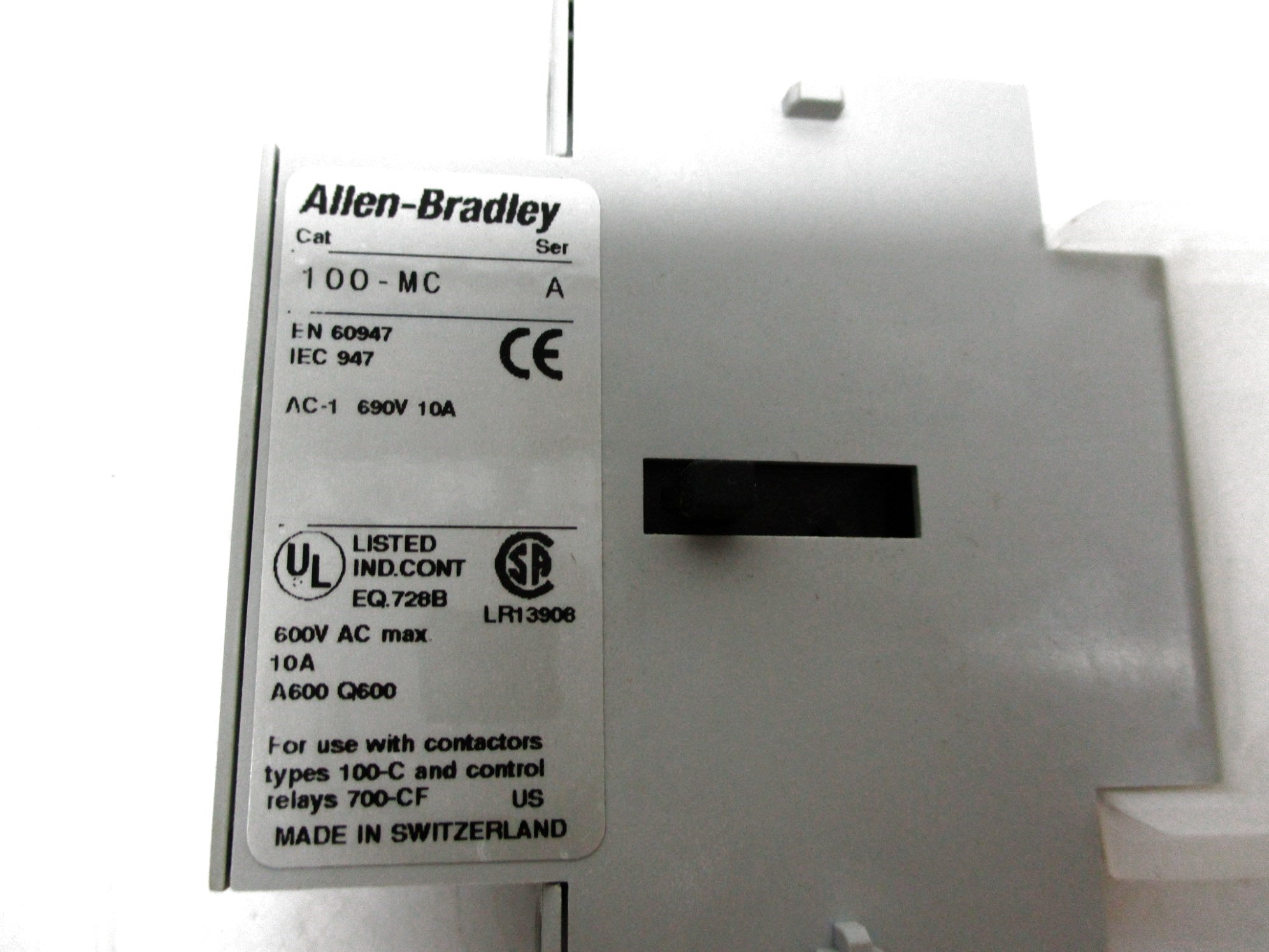 ALLEN BRADLEY 100-MCA02 SER. A (BR/WH) NSMP