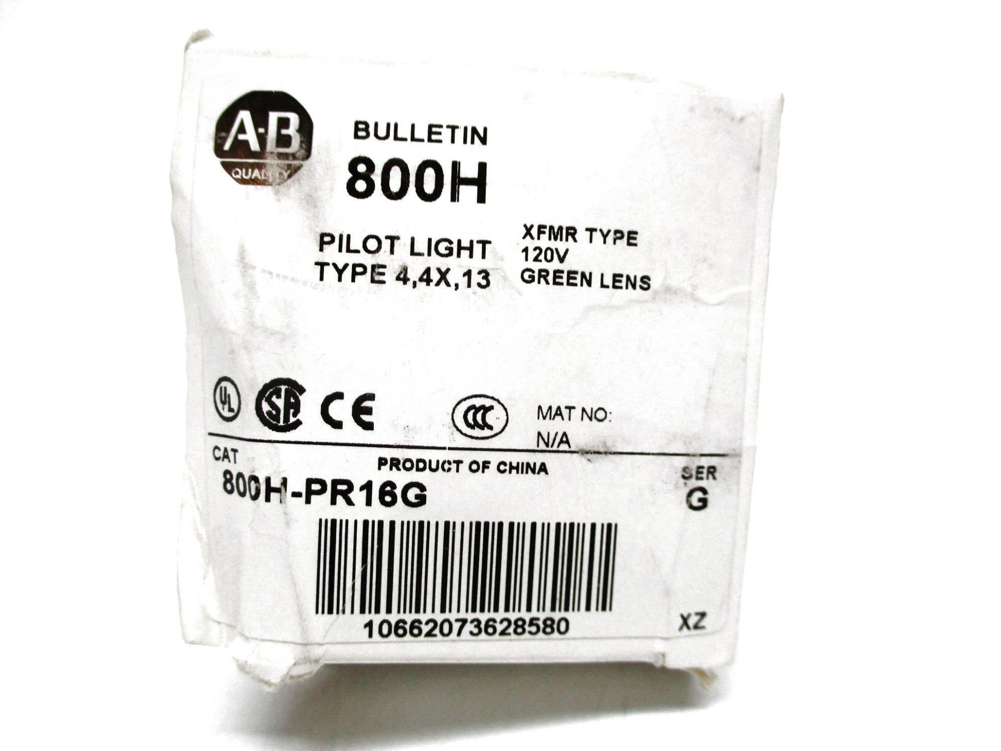 ALLEN BRADLEY 800H-PR16G SER. G  (NO BULB) NSMP