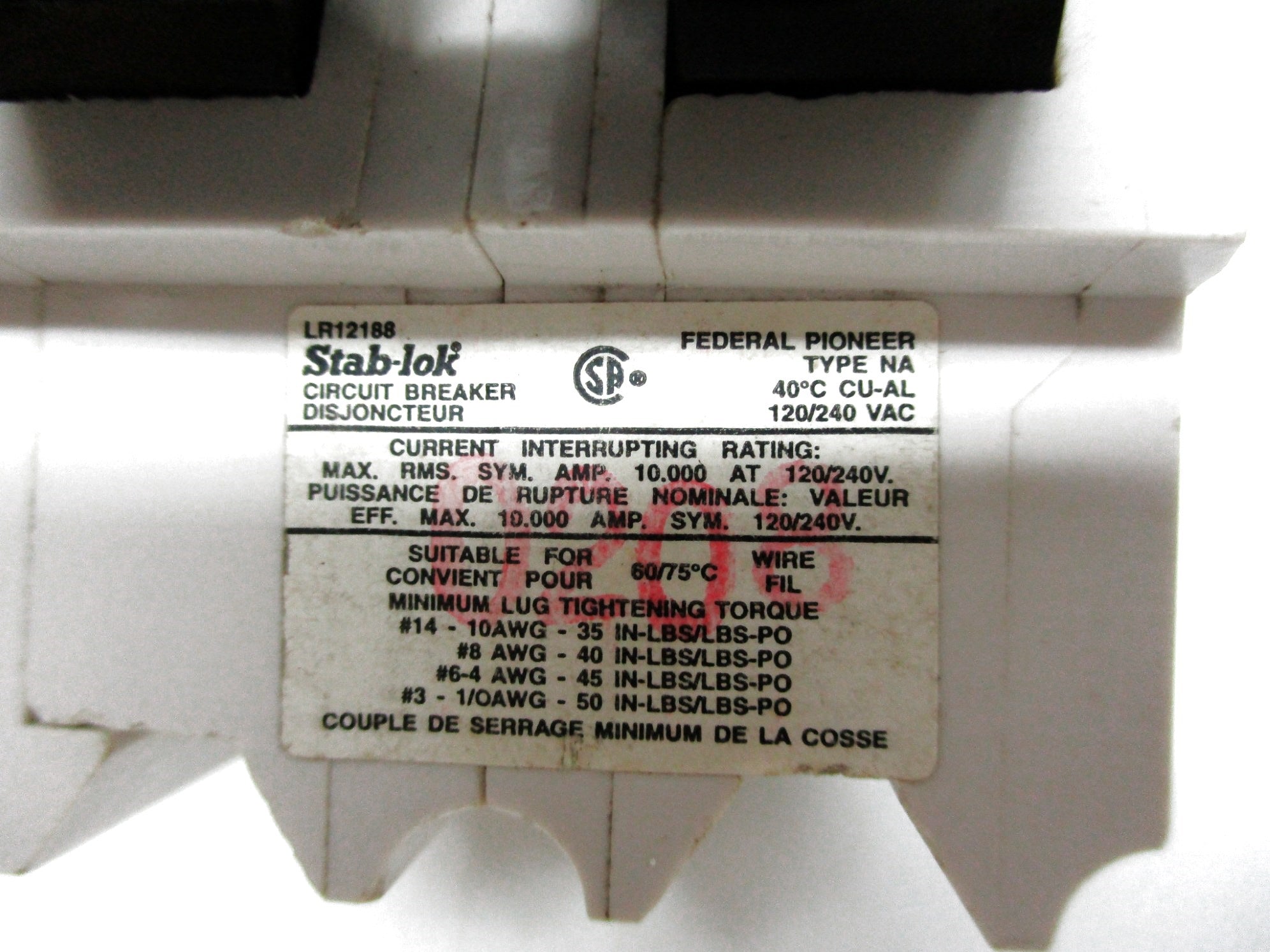 STAB-LOK NAC215 15A 120/240VAC NSNP