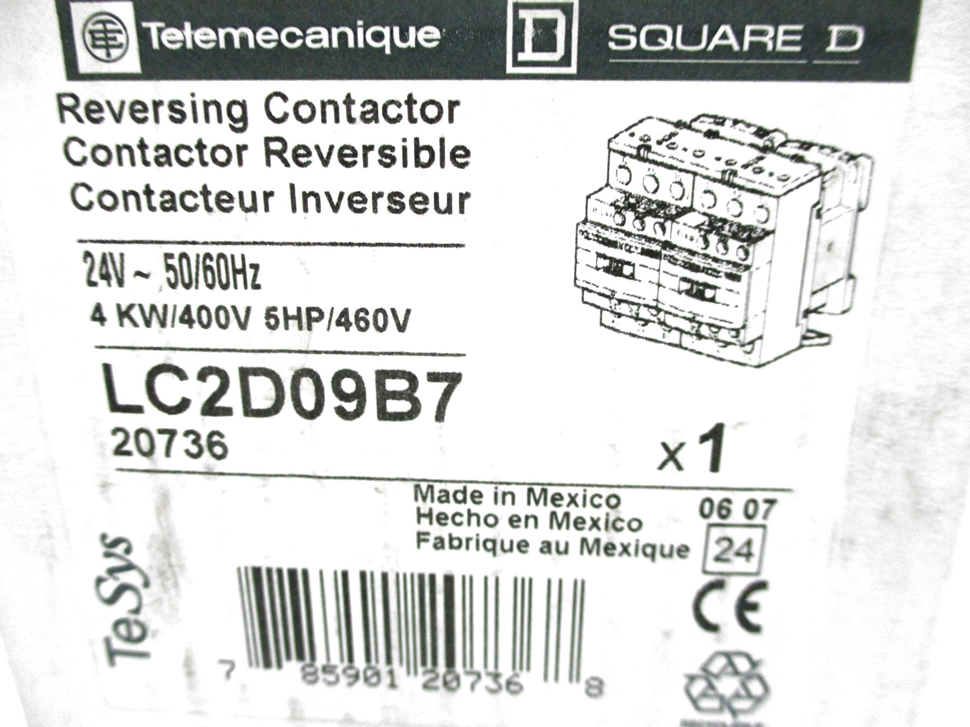 TELEMECANIQUE LC2D09B7 24V NSMP