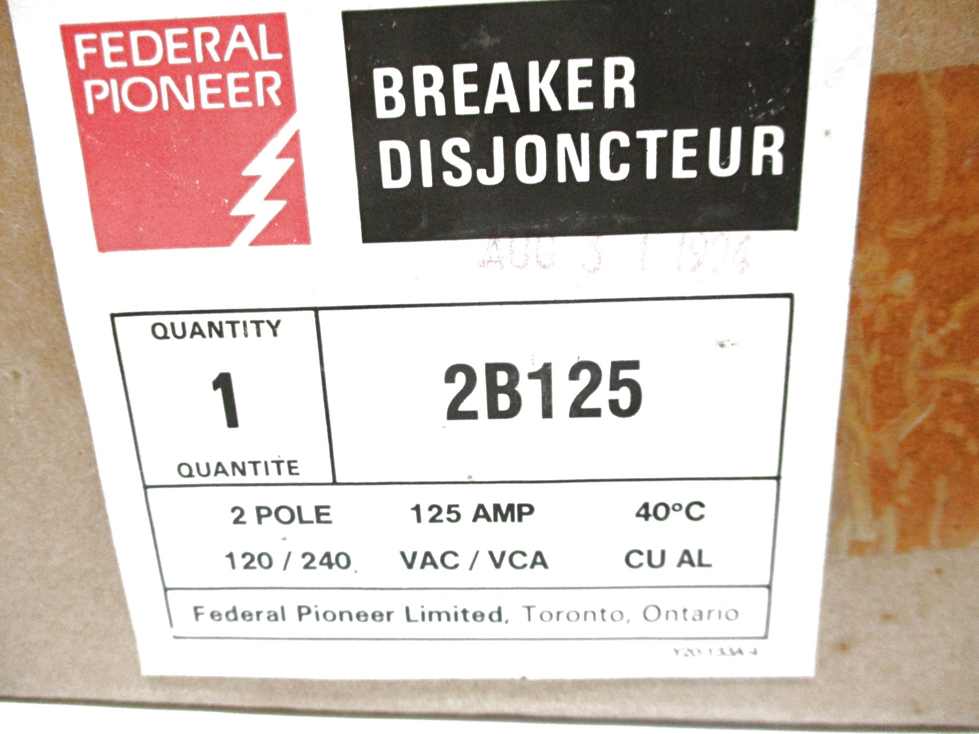 FEDERAL PIONEER 2B125 125A 120/240V NSMP