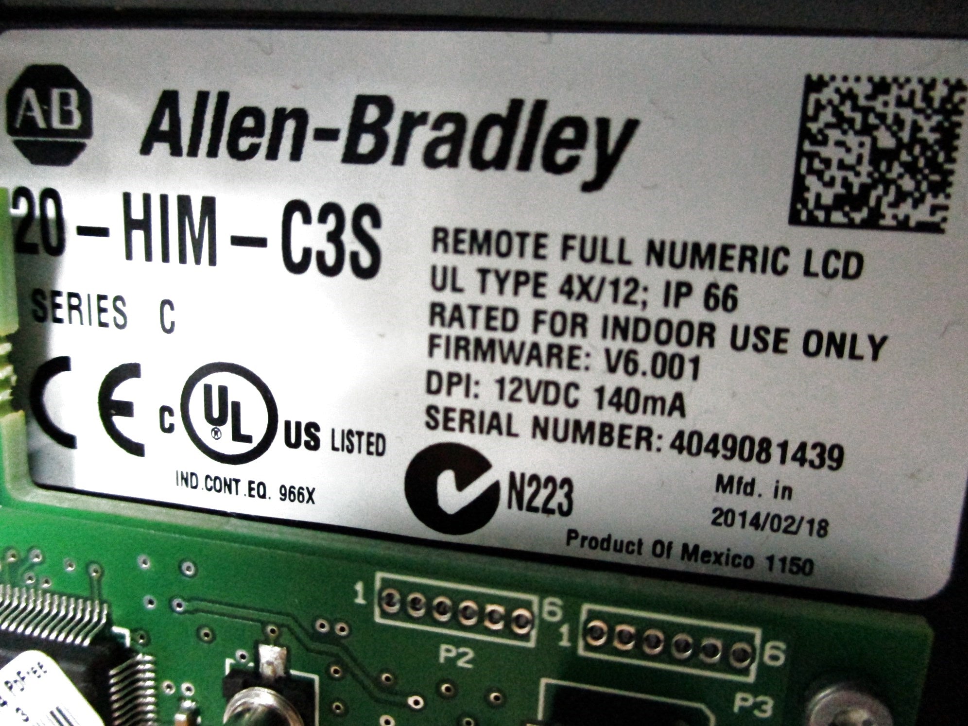 ALLEN BRADLEY 20-HIM-C3S SER. C F/W 6.001 NSMP