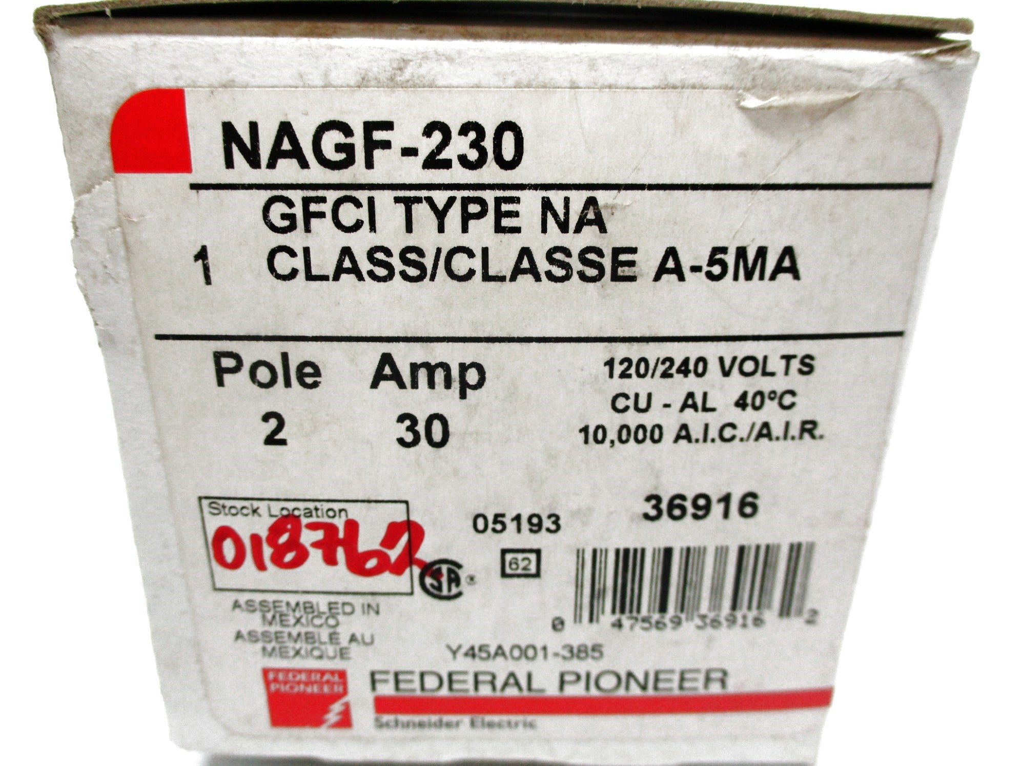 FEDERAL PIONEER NAGF-230 30A 120/240V NSMP