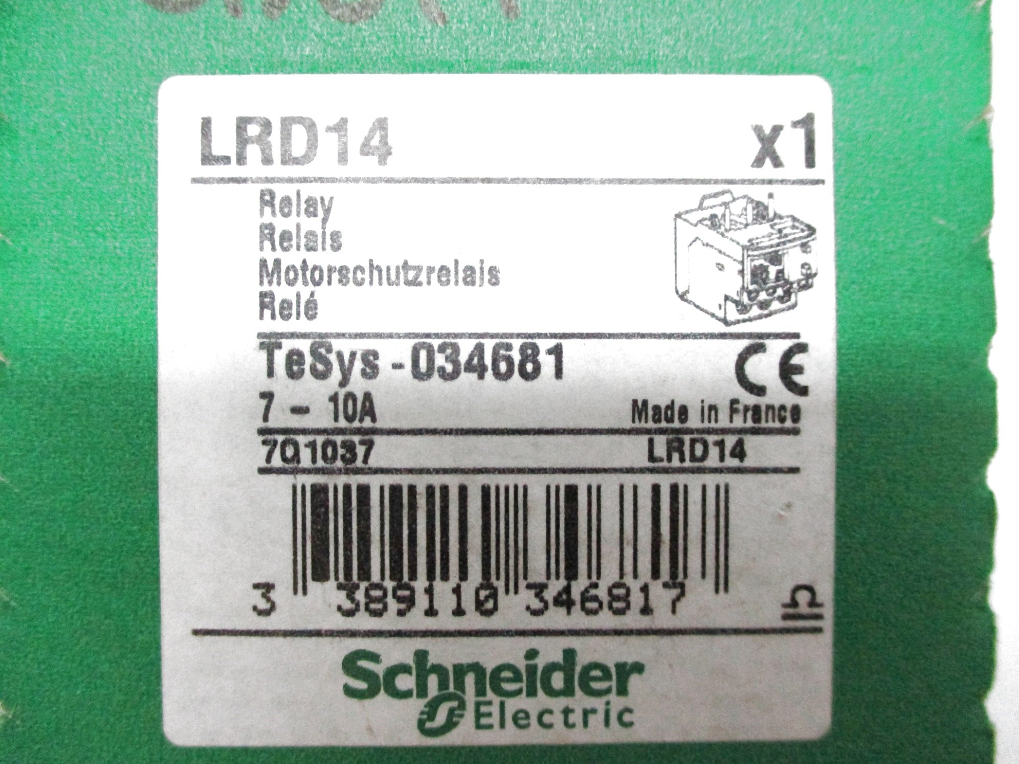 SCHNEIDER ELECTRIC LRD14 7-10A NSMP